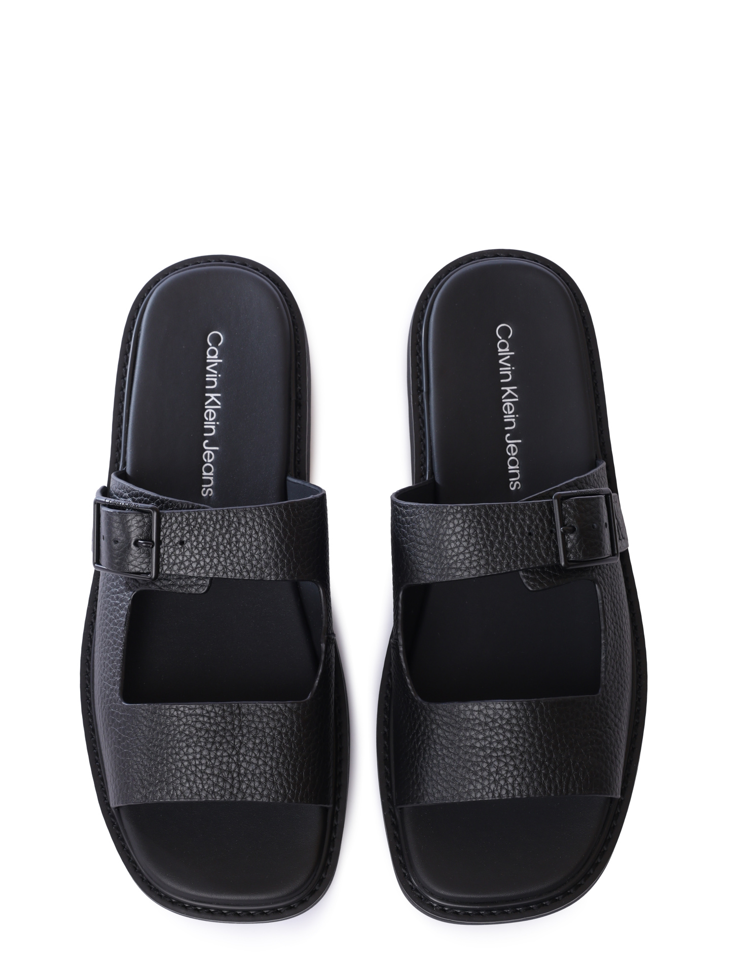 Шлепанцы Calvin Klein YM0YM01228 0GJ черные мужские из кожи — купить в интернет-магазине Verdistore