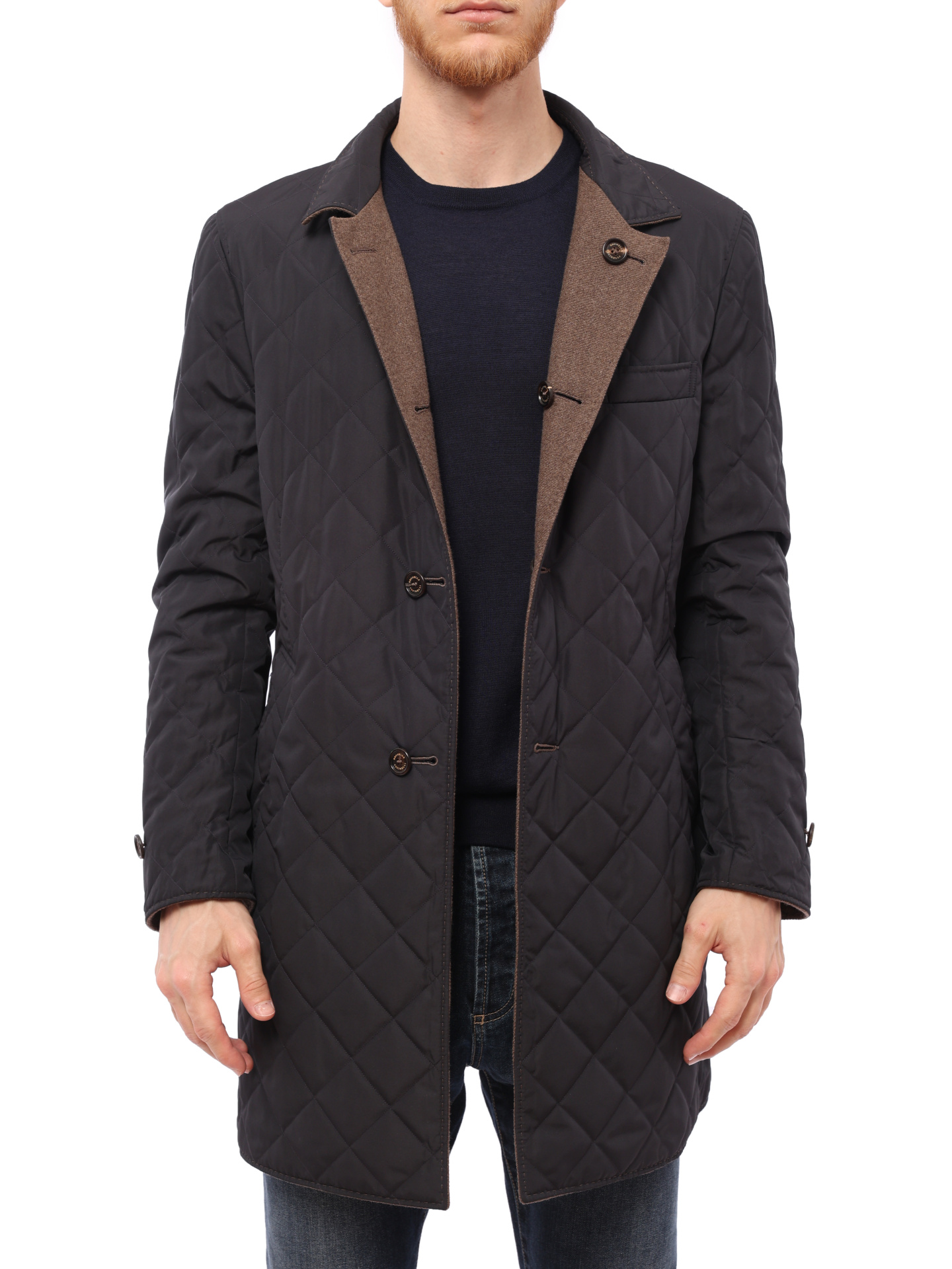 Пальто Brunello Cucinelli MR4606100 двустороннее мужское — купить в интернет-магазине Verdistore