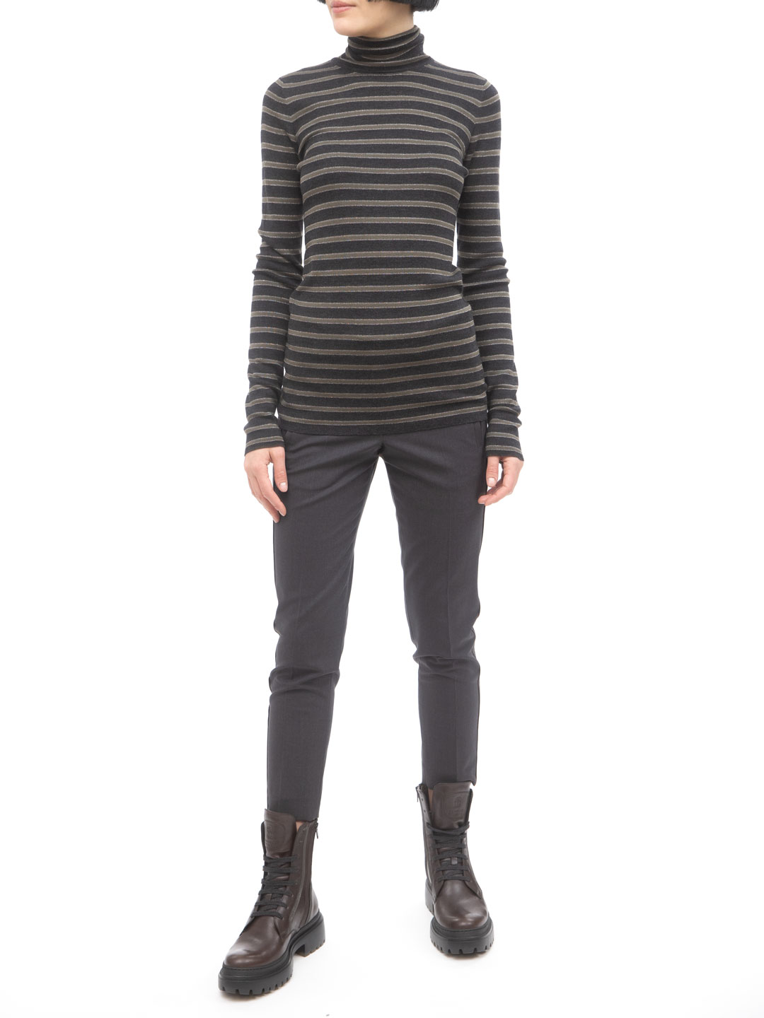 Водолазка Brunello Cucinelli XM14816203 полосатая женская — купить в интернет-магазине Verdistore