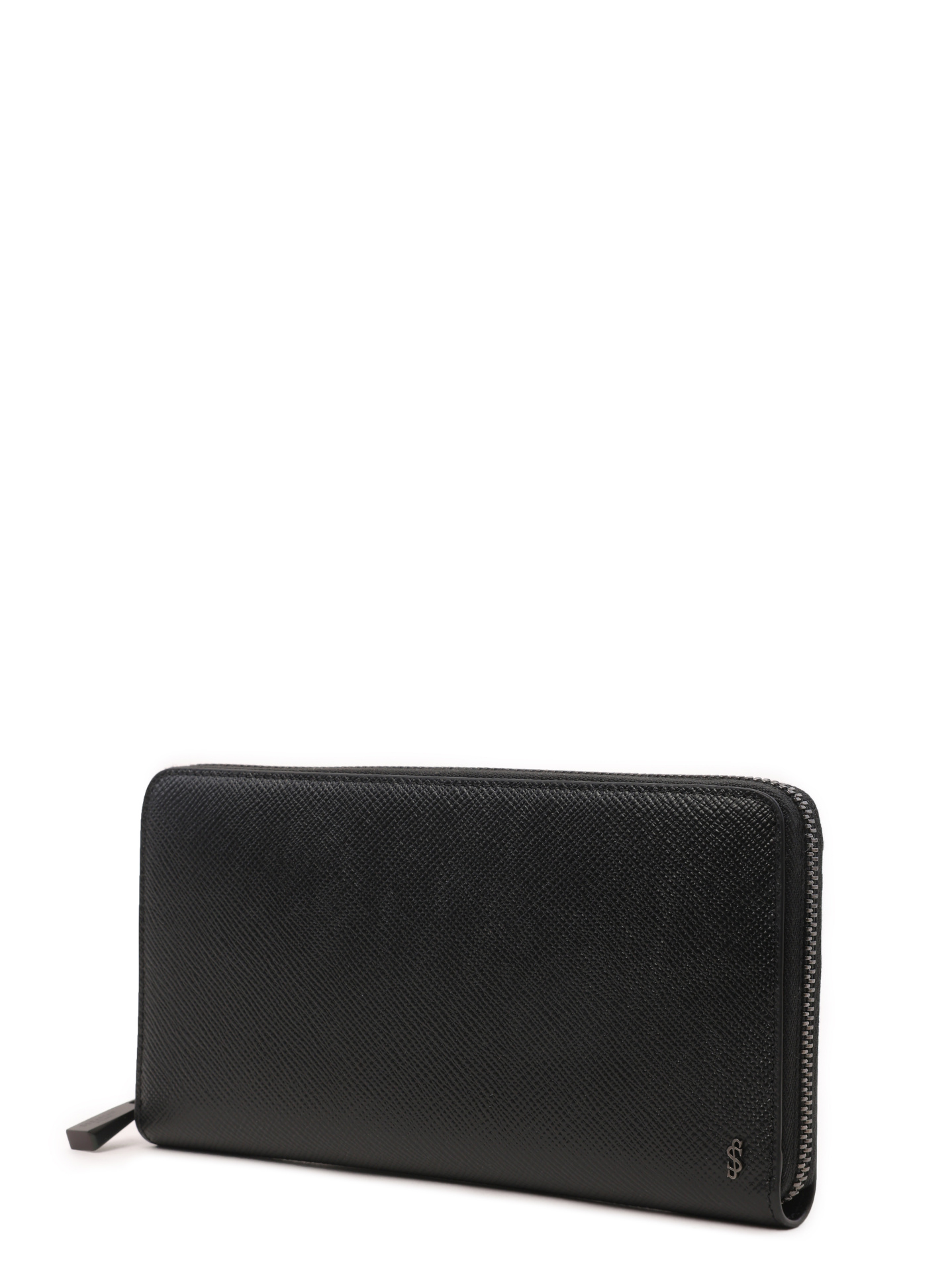 Портмоне с маленьким логотипом кожаное черное — купить в интернет-магазине Verdistore