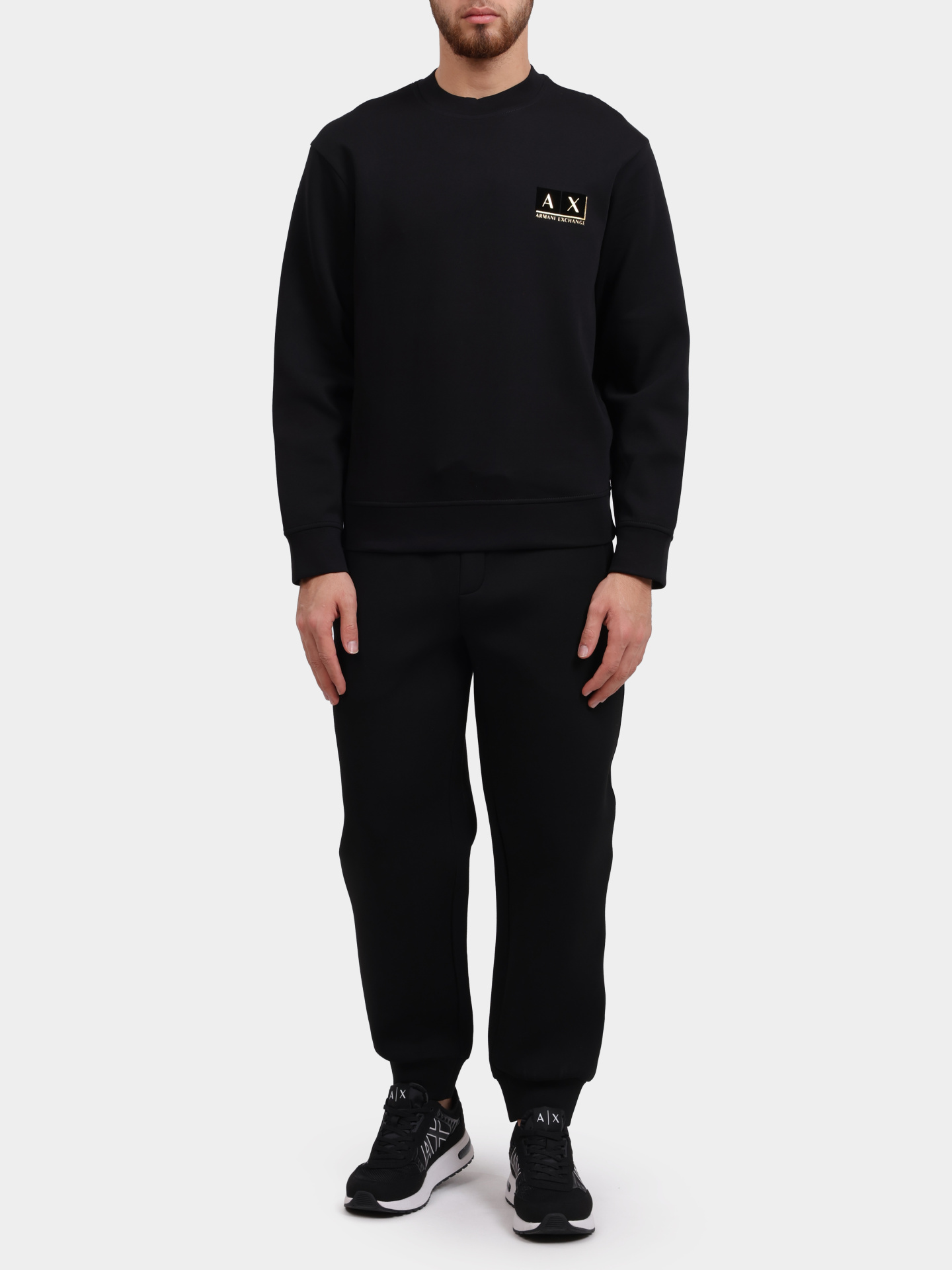 Свитшот Armani Exchange XM001892 AF10818 MC004 черный мужской — купить в интернет-магазине Verdistore
