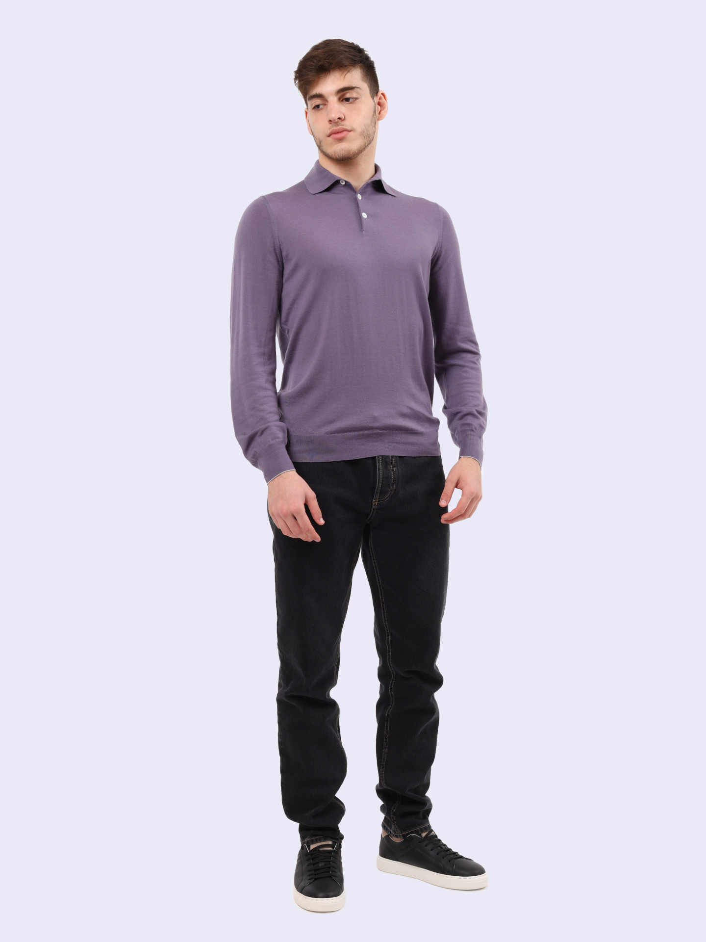 Свитер Brunello Cucinelli M2400295 C0F58 фиолетовый мужской шерстяной — купить в интернет-магазине Verdistore