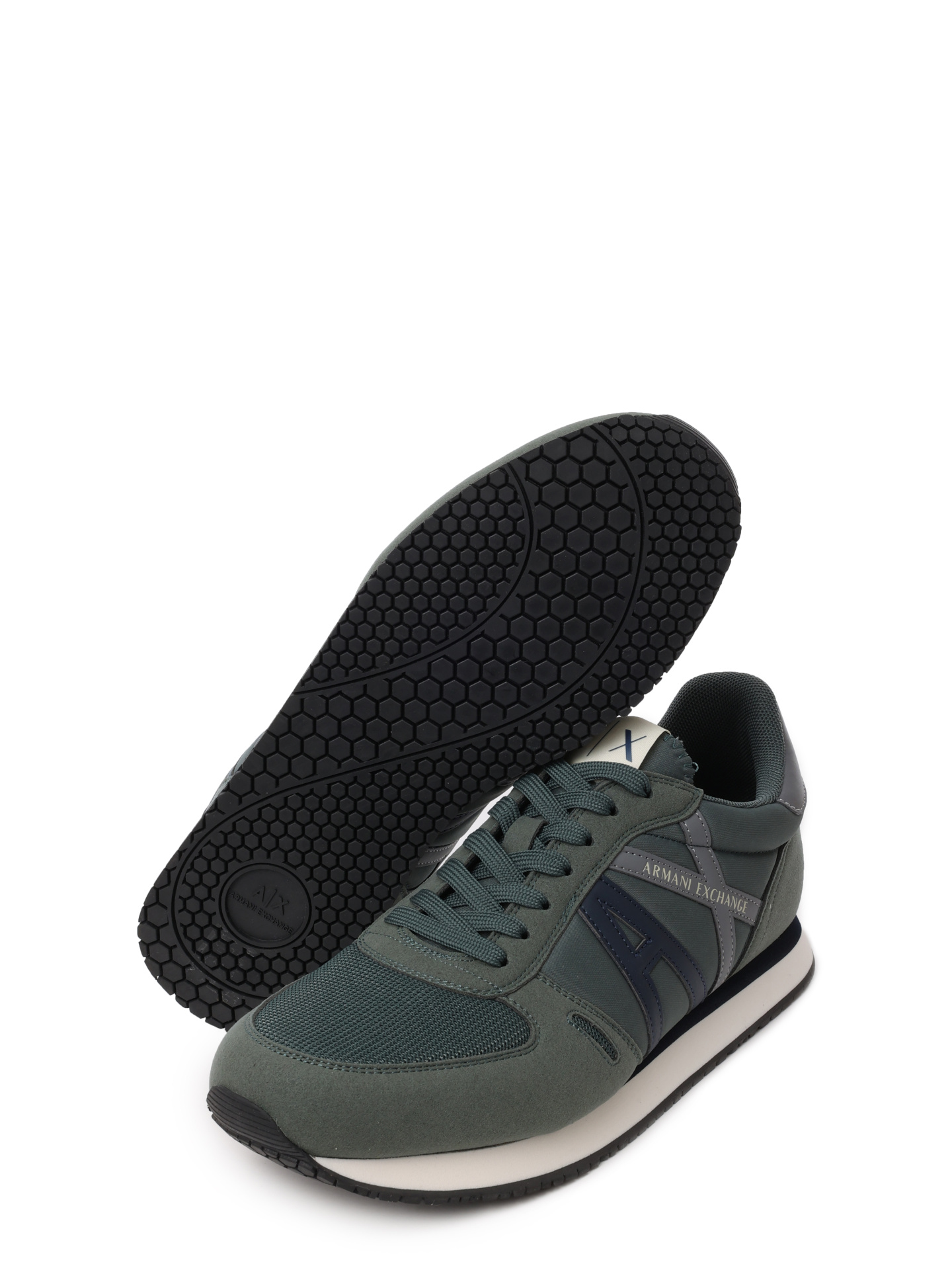 Кроссовки Armani Exchange XUX017 XCC68 T156 мужские текстильные с логотипом — купить в интернет-магазине Verdistore