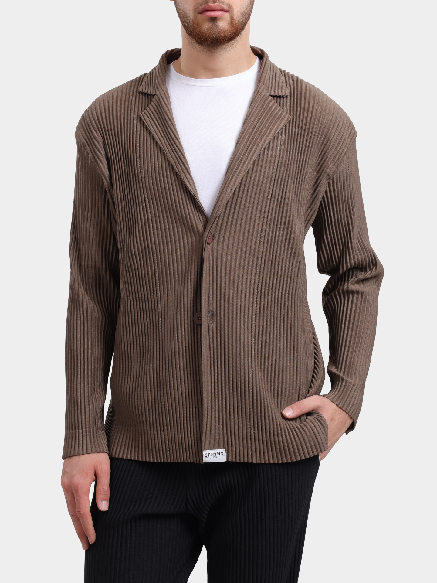 Пиджак Sphynx pleats 3876-2 коричневый мужской плиссированный — купить в интернет-магазине Verdistore