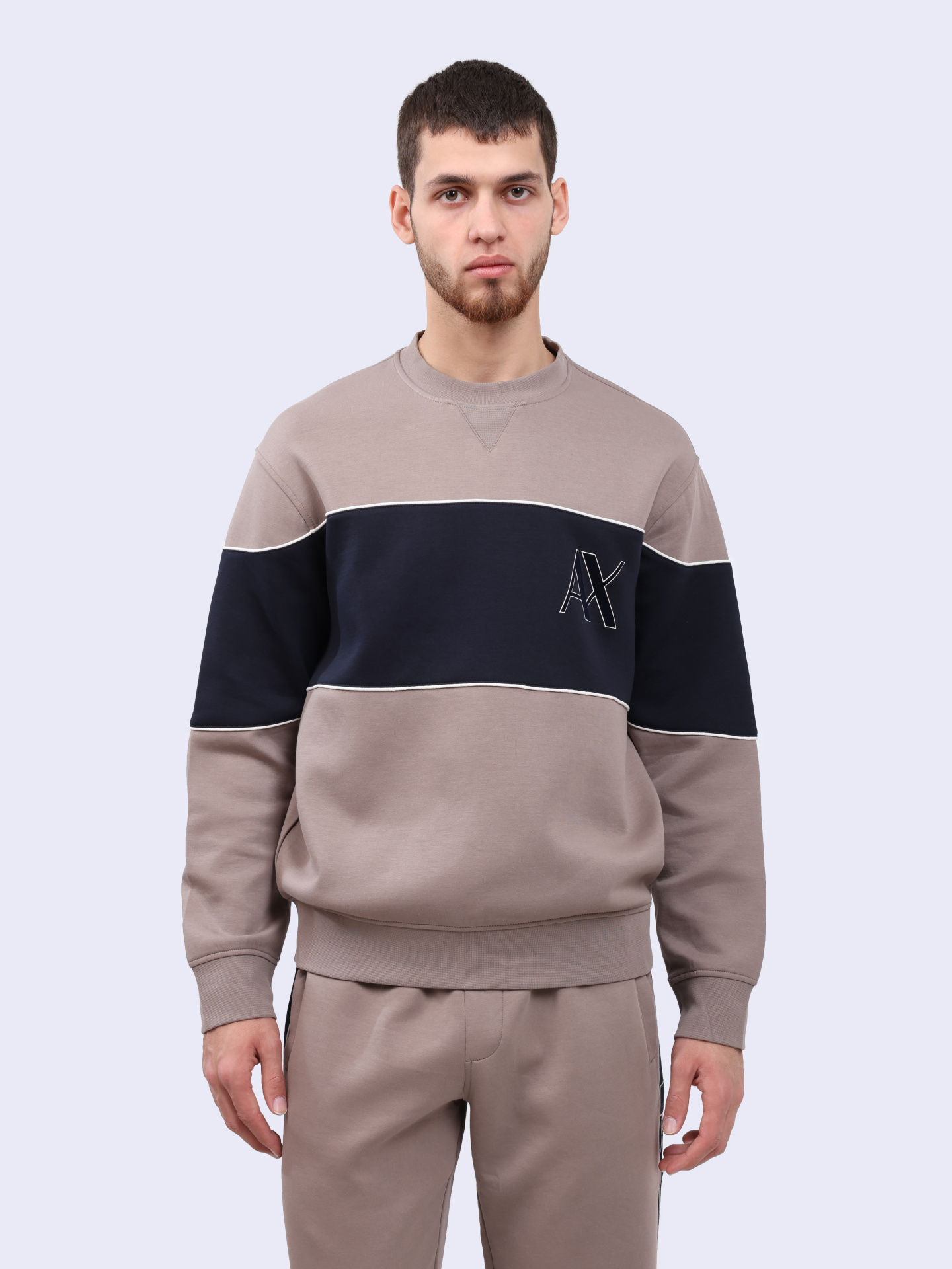 Свитшот Armani Exchange 6DZMJM ZJZGZ 17AC контрастный мужской — купить в интернет-магазине Verdistore