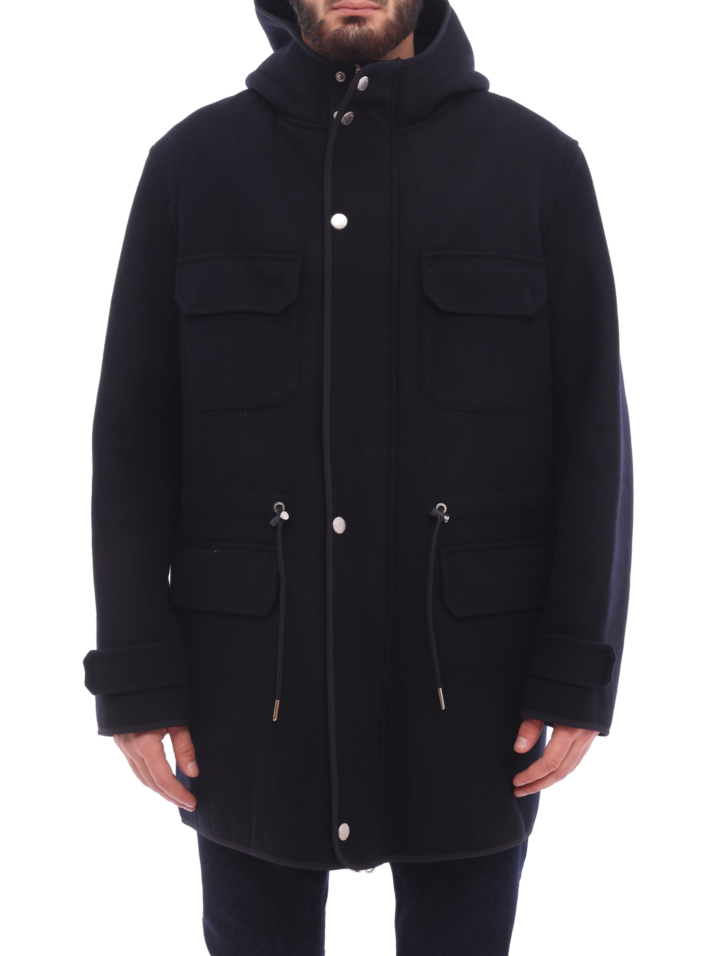 Пальто Armani Exchange 6KZKL1 ZNMWZ 05DY темно-синее мужское на кулиске — купить в интернет-магазине Verdistore