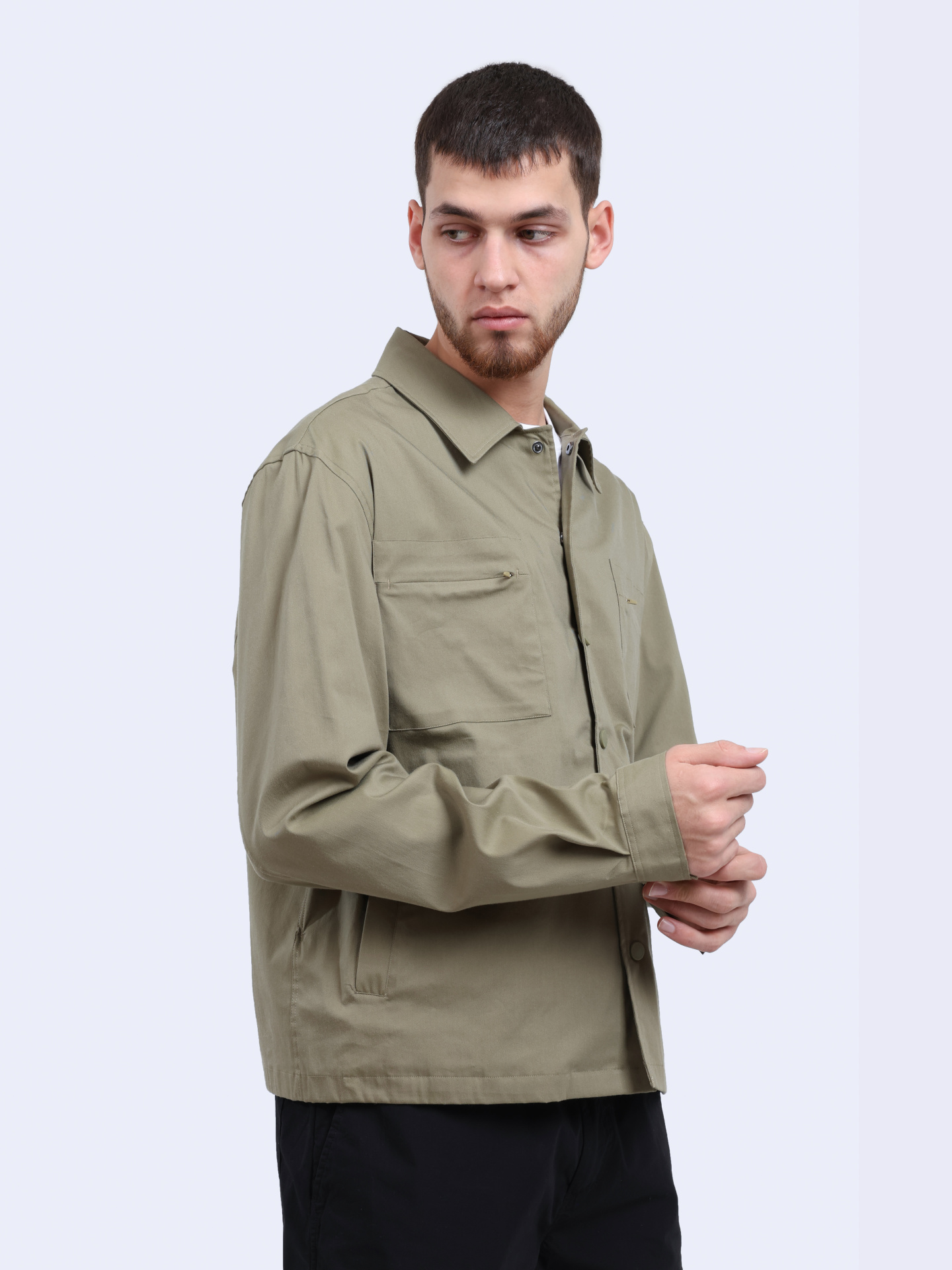 Рубашка Calvin Klein K10K112781 оливковая мужская — купить в интернет-магазине Verdistore