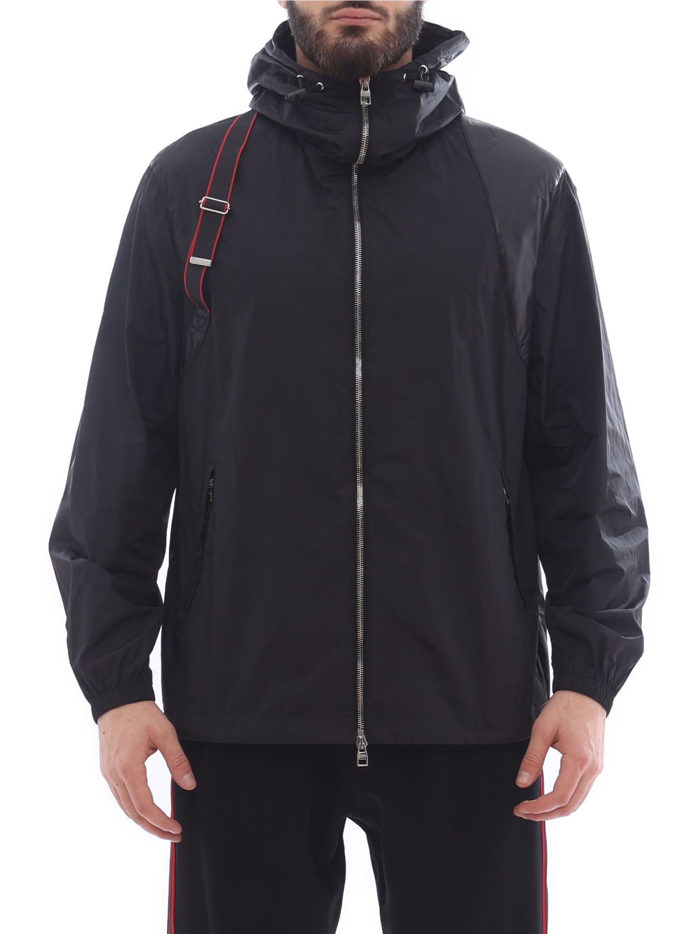 Куртка Alexander McQueen 662324 QRR21 1000 черная мужская с капюшоном — купить в интернет-магазине Verdistore