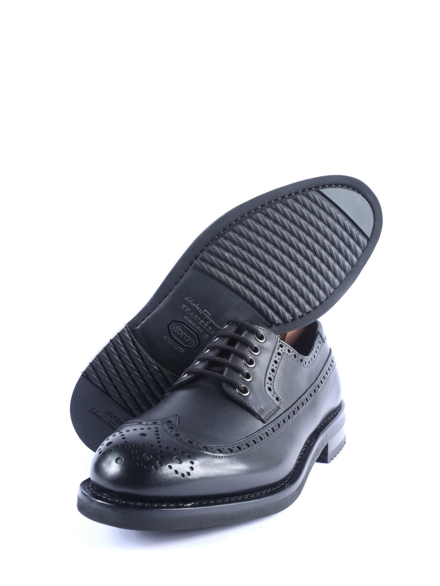 Дерби Z-07512913E из гибкой кожи с перфорированным узором  — купить в интернет-магазине Verdistore