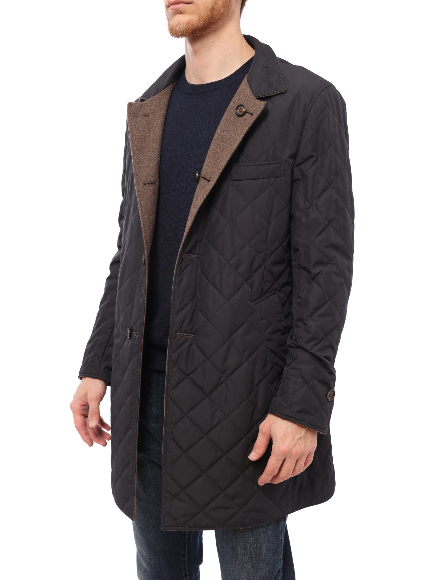 Пальто Brunello Cucinelli MR4606100 двустороннее мужское — купить в интернет-магазине Verdistore