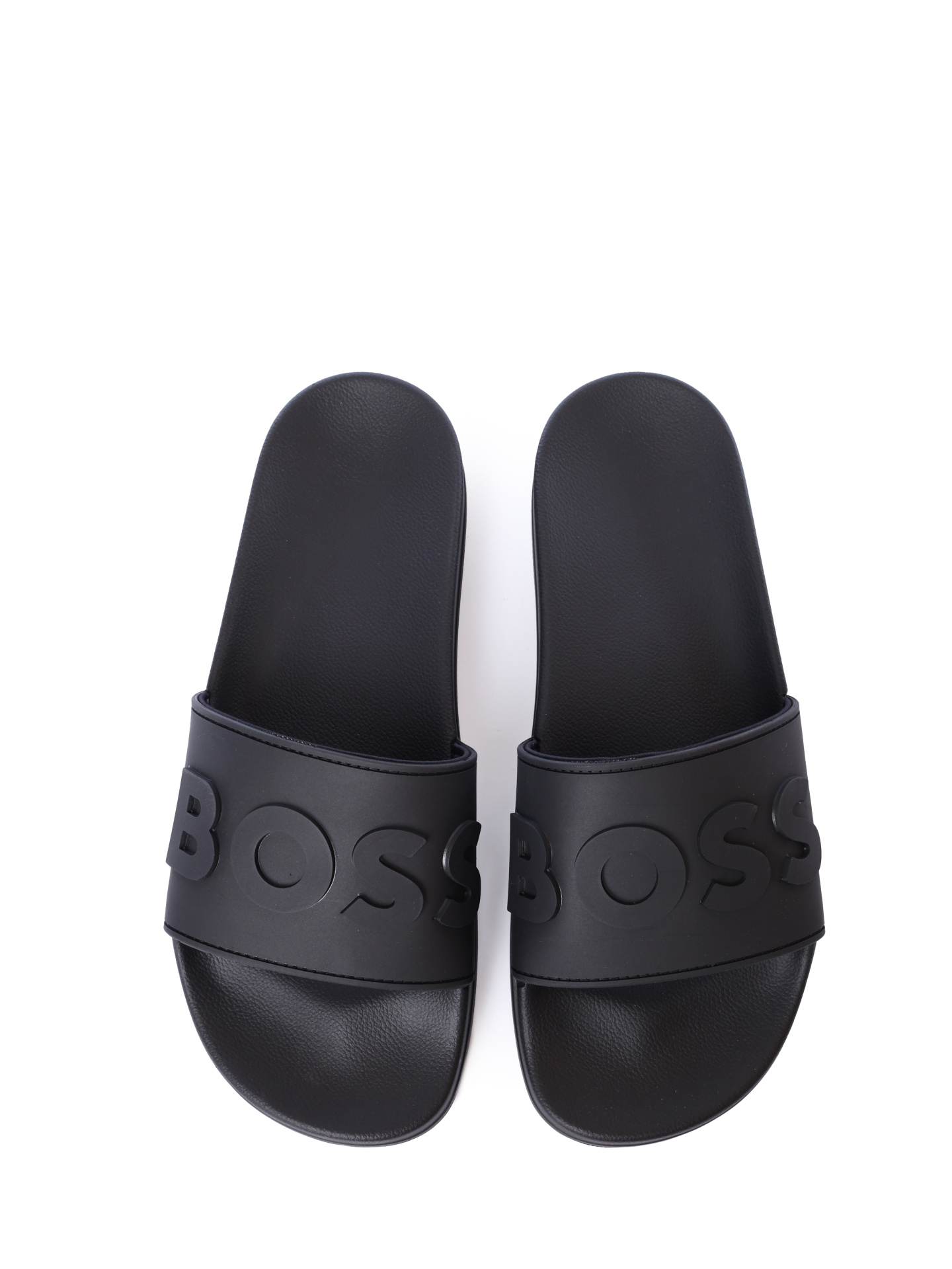 Шлепанцы Boss 50498241 005 черные мужские с логотипом — купить в интернет-магазине Verdistore