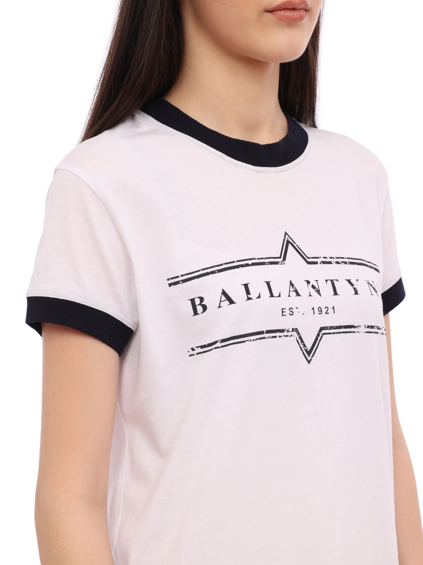 Футболка Ballantyne MLW067 белая женская с логотипом — купить в интернет-магазине Verdistore