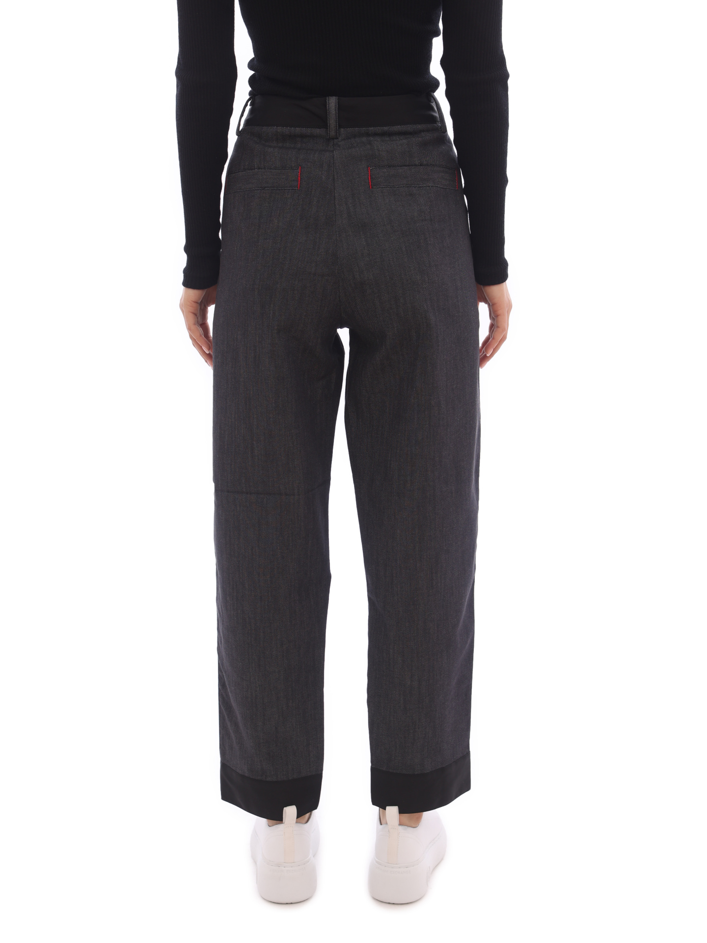 Брюки Armani Exchange 6KYP42 Y2DGZ 1500 темно-серые женские с лампасами — купить в интернет-магазине Verdistore
