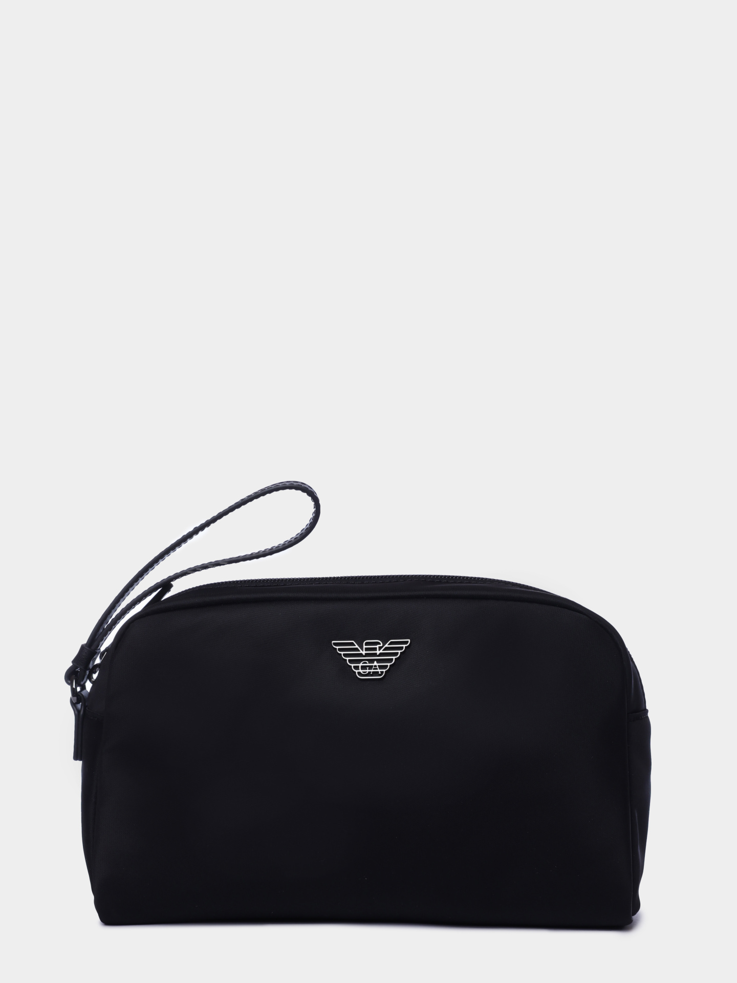 Косметичка Emporio Armani EM001810 AF13454 UC001 черная мужская с металлическим логотипом  — купить в интернет-магазине Verdistore