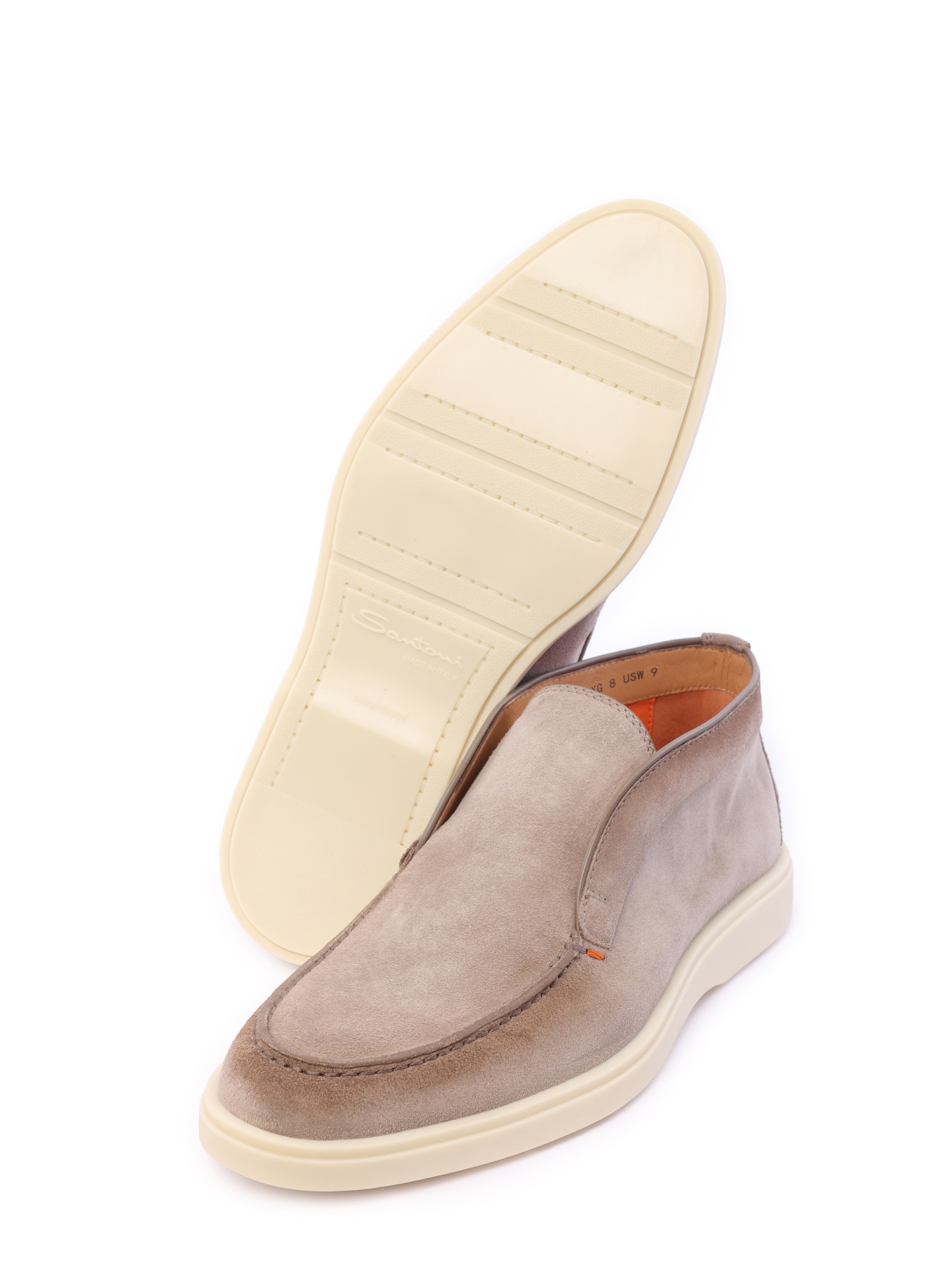 Полуботинки светло-коричневые замшевые на светлой подошве — купить в интернет-магазине Verdistore