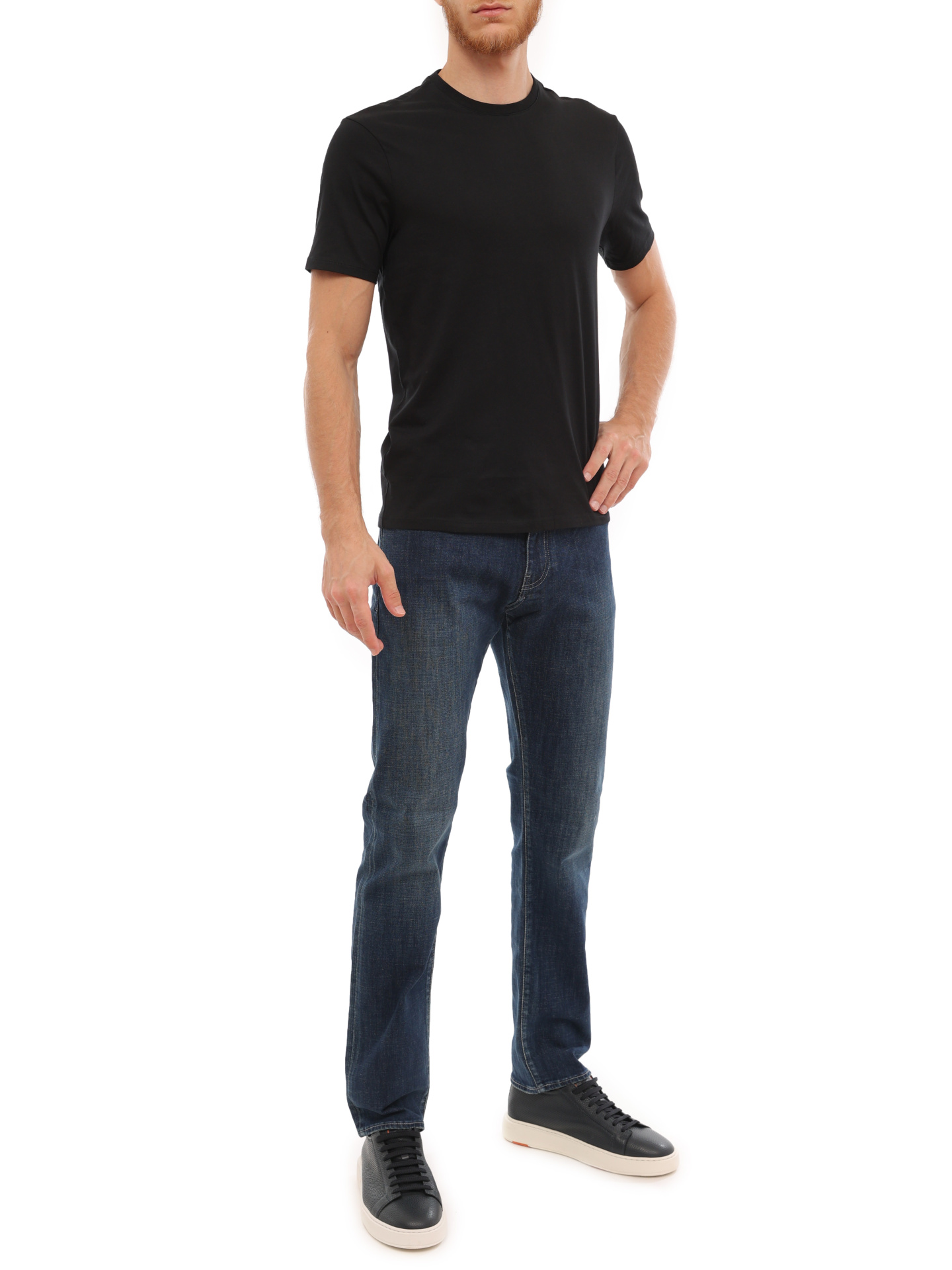 Футболка Armani Exchange 3LZTAA ZJFCZ 1200 черная мужская из хлопка — купить в интернет-магазине Verdistore