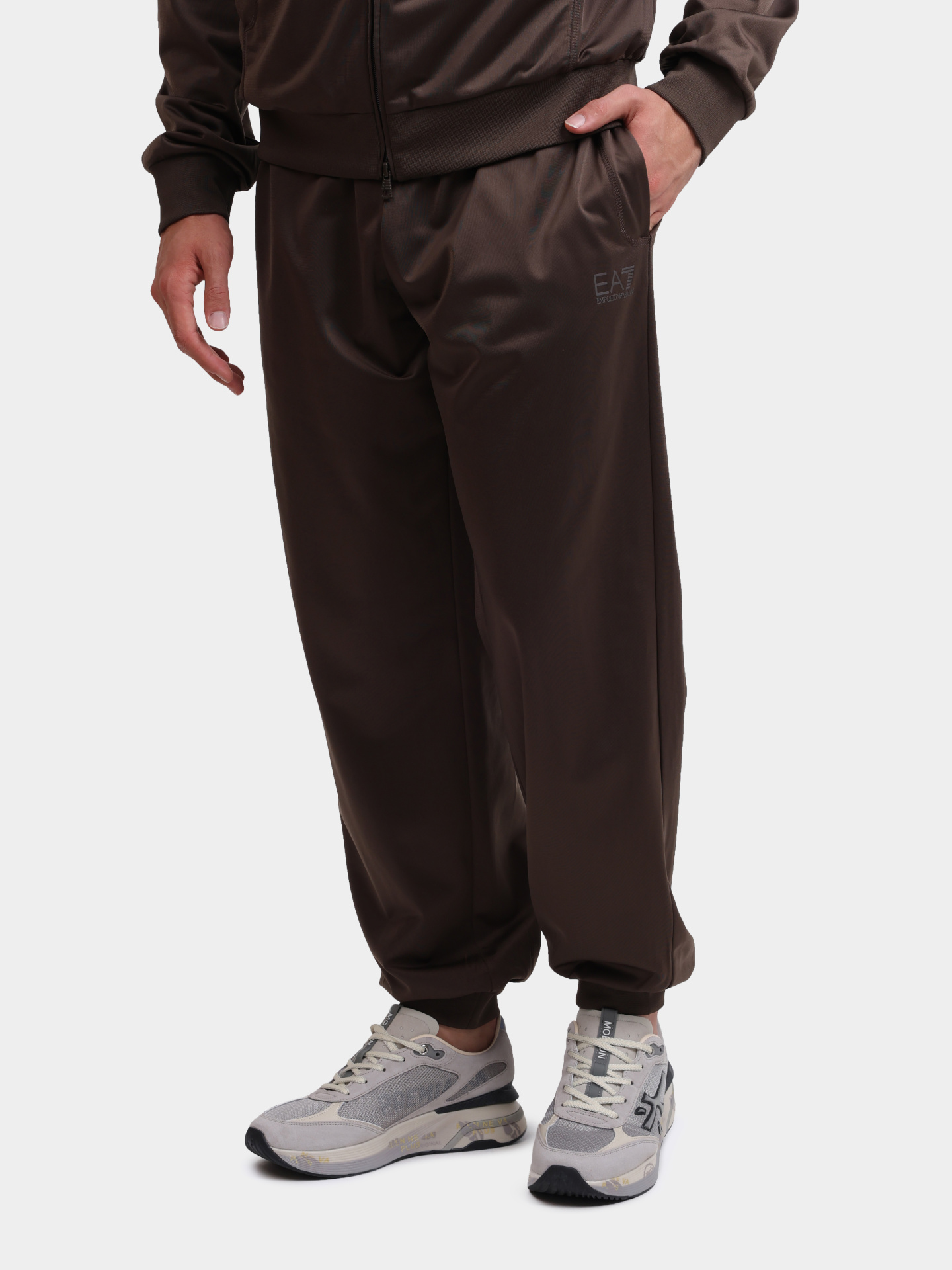 Костюм спортивный EA7 7M000237 AF12449 U6139 коричневый мужской — купить в интернет-магазине Verdistore
