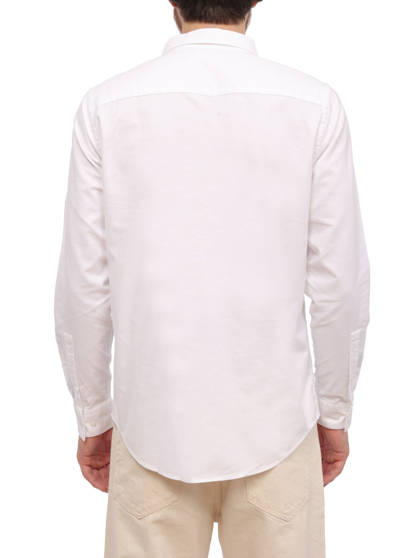 Рубашка Calvin Klein K10K112155 белая мужская из хлопка — купить в интернет-магазине Verdistore