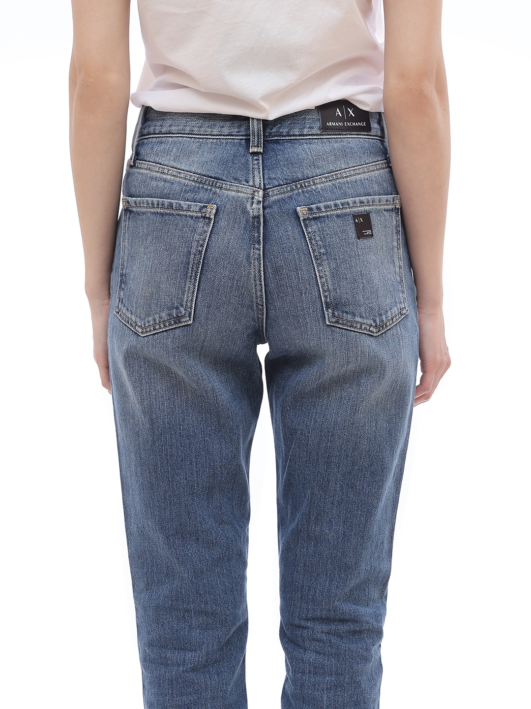 Джинсы Armani Exchange 6HYJ51 светло-синие женские — купить в интернет-магазине Verdistore