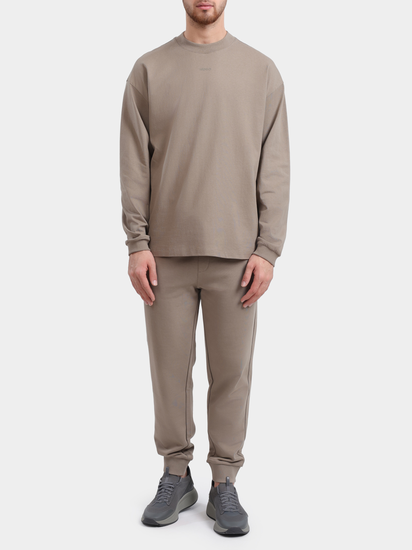Лонгслив Hugo 50511029 219 бежевый мужской — купить в интернет-магазине Verdistore