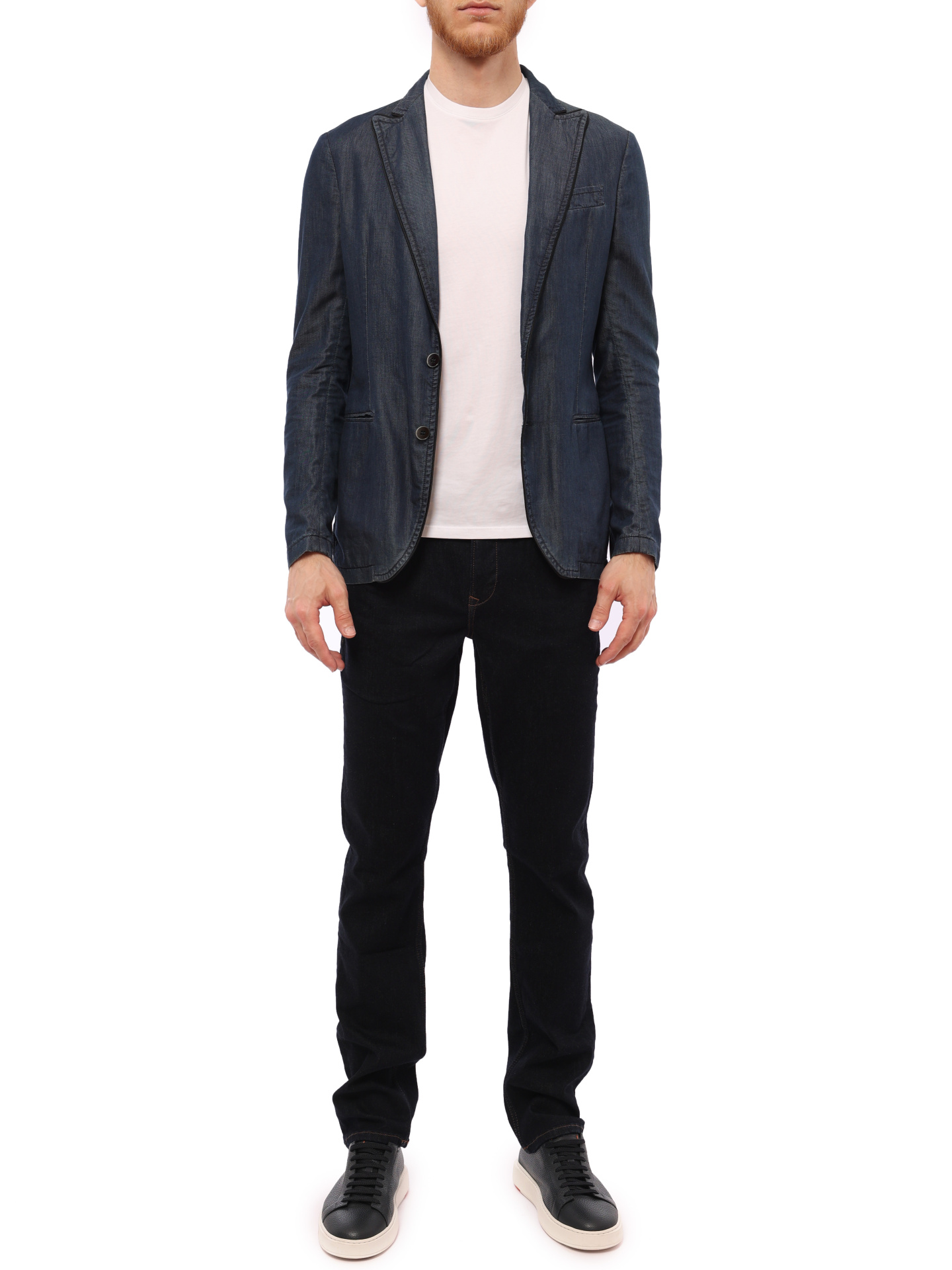 Пиджак Armani Collezioni 1878B0/P529 джинсовый мужской — купить в интернет-магазине Verdistore