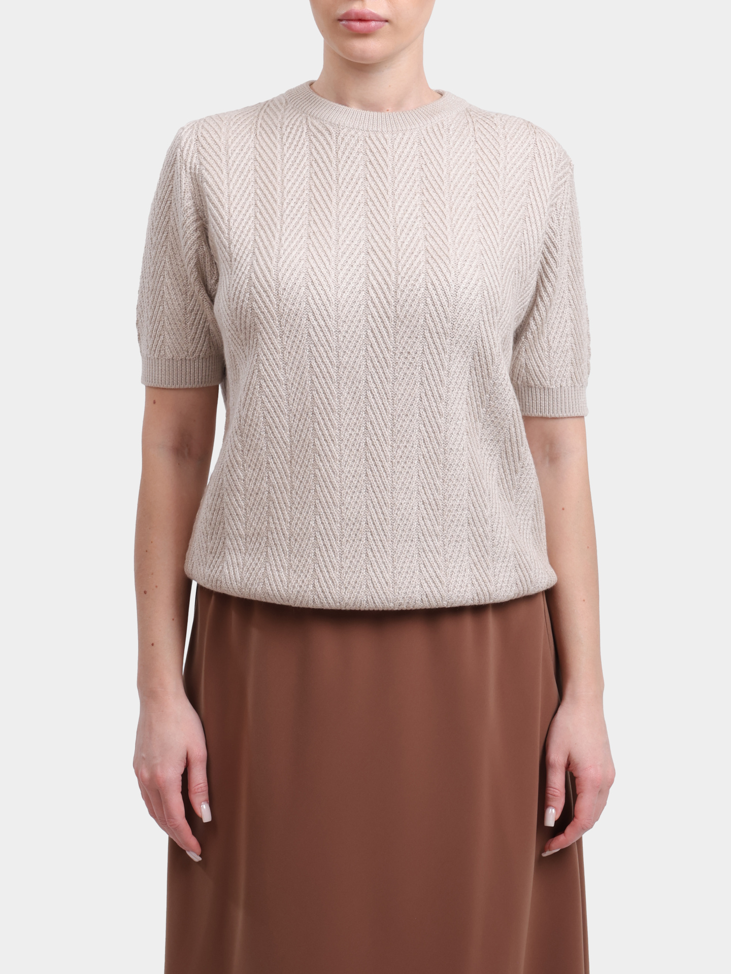 Джемпер MG000197D 70309 1990 бежевый женский — купить в интернет-магазине Verdistore