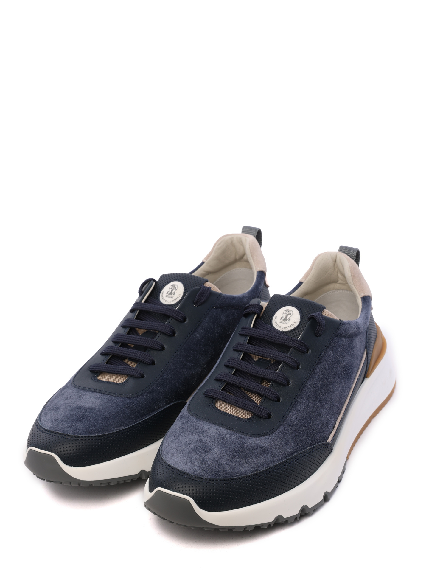 Кроссовки Brunello Cucinelli MZUSNH0278 CEB29 темно-синие мужские с перфорацией — купить в интернет-магазине Verdistore