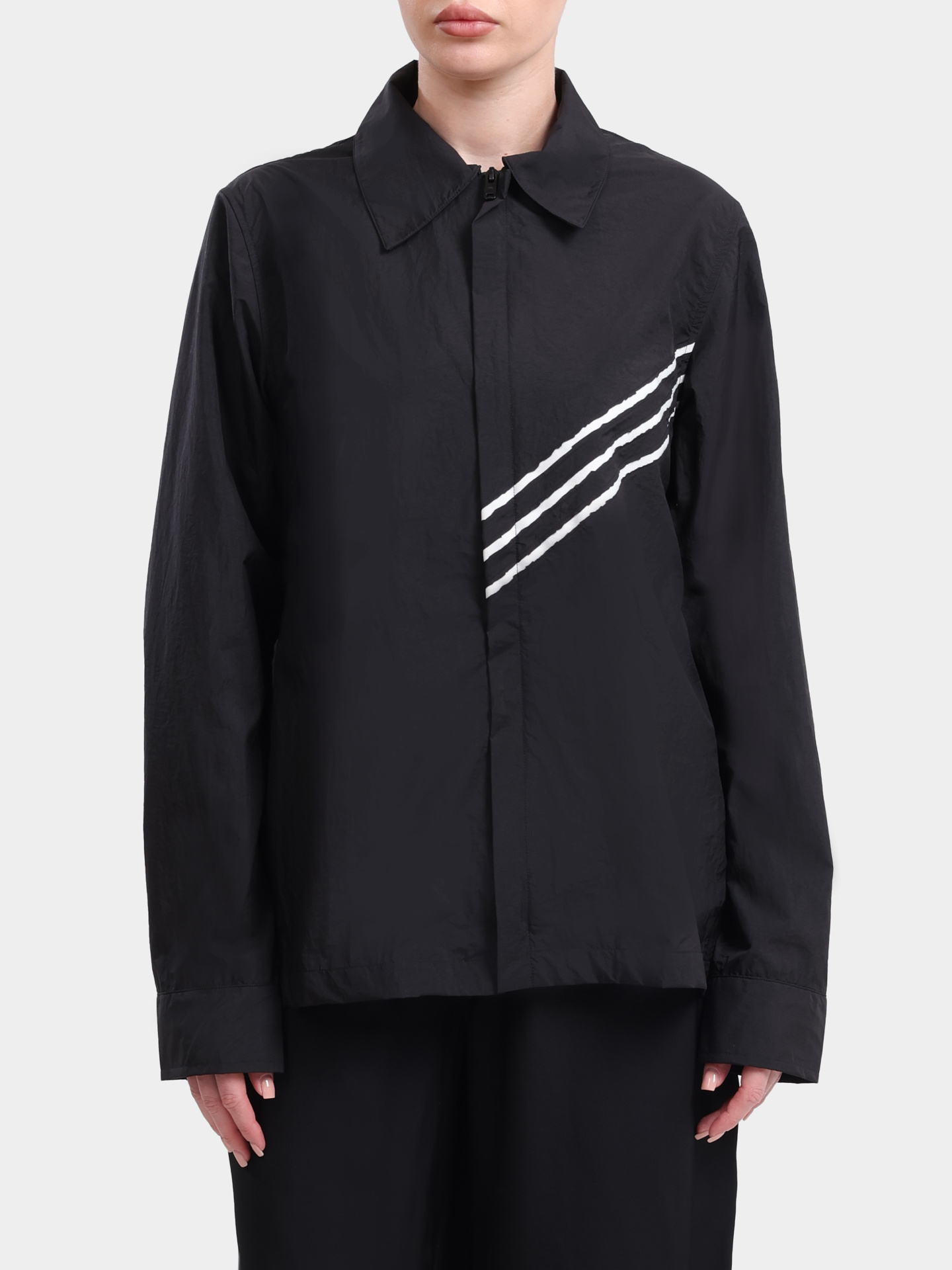 Рубашка Y-3 KF1193 BLACK черная женская на молнии — купить в интернет-магазине Verdistore