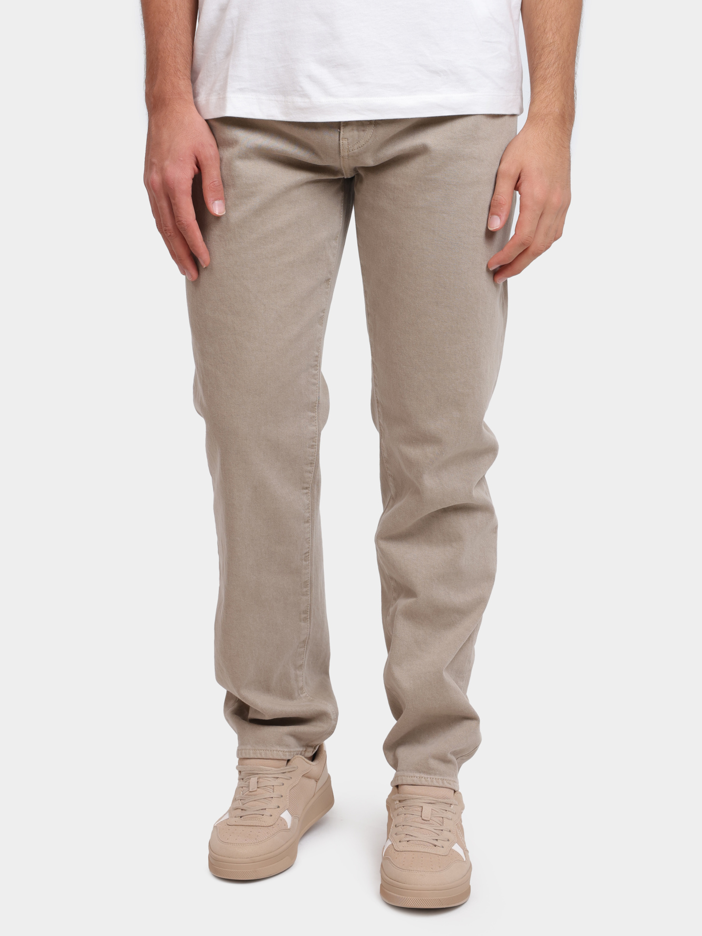 Джинсы XM000049 AF13099 U6167 хлопковые мужские бежевые — купить в интернет-магазине Verdistore