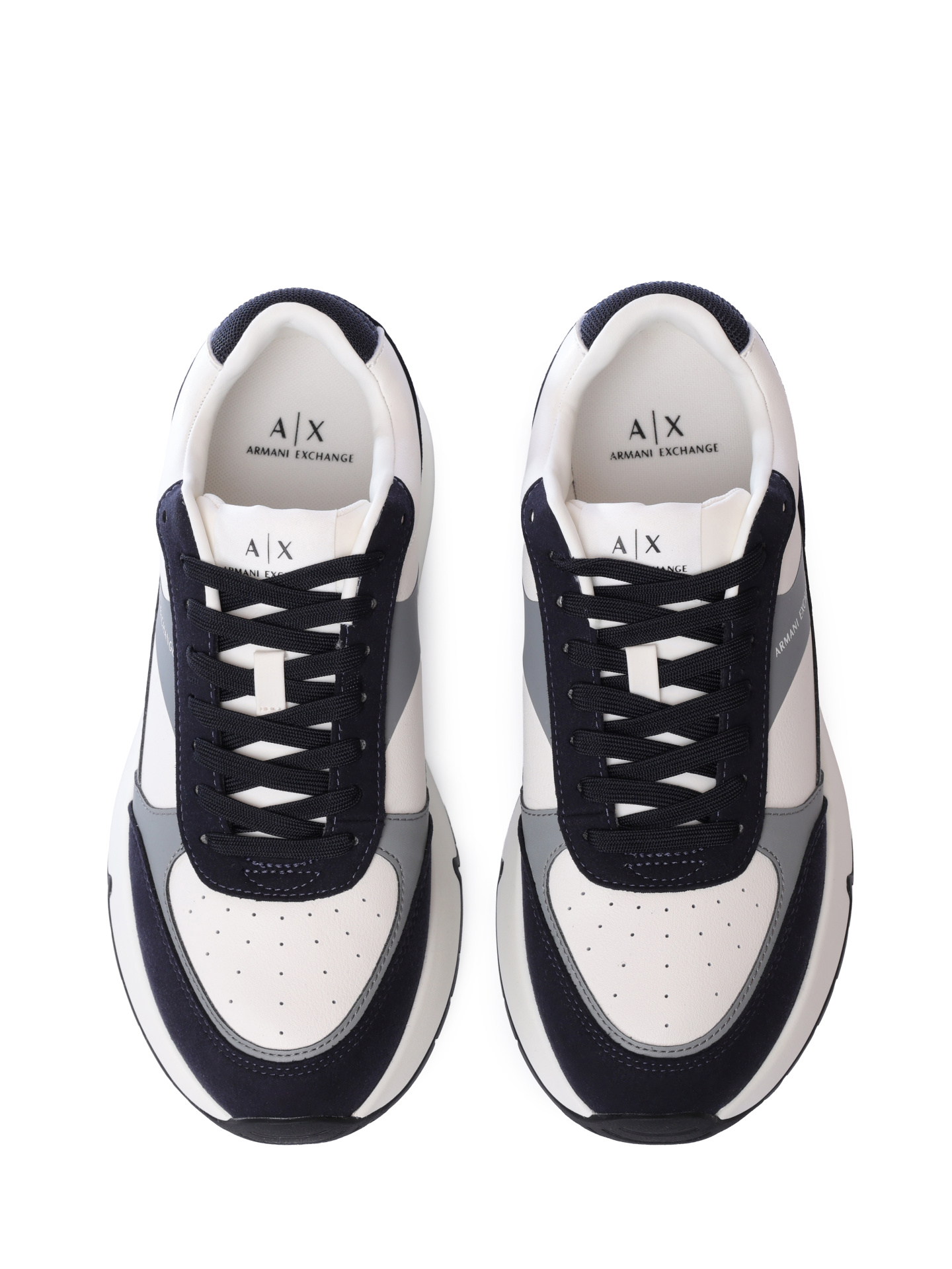 Кроссовки Armani Exchange XUX225 XV862 U388 комбинированные мужские с перфорацией — купить в интернет-магазине Verdistore
