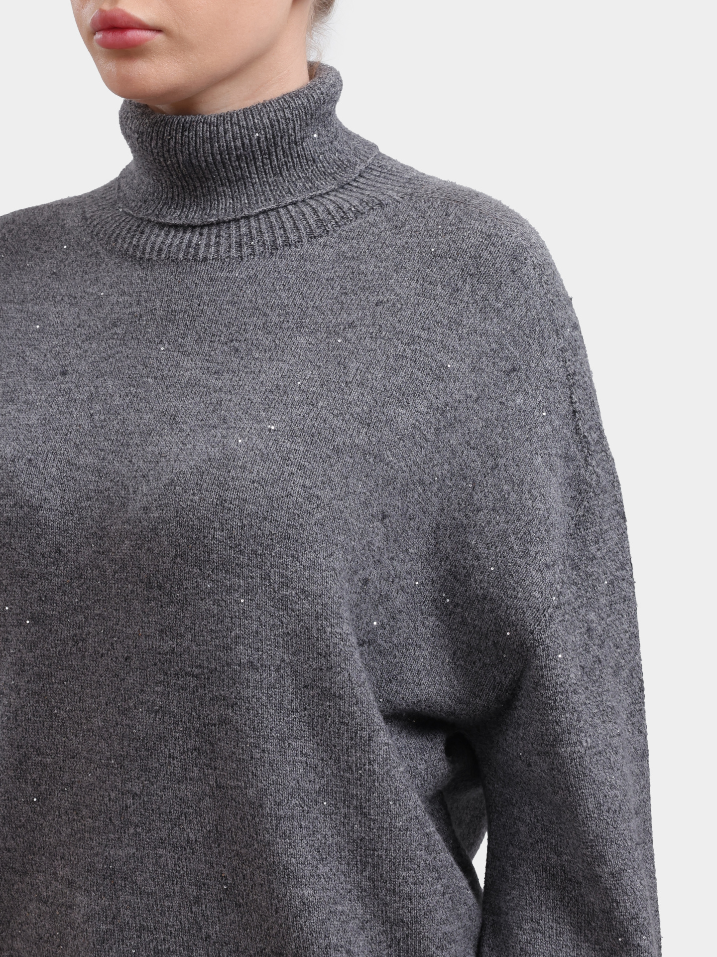 Свитер Liu-Jo MF5234 MA27R 04485 серый женский с пайетками — купить в интернет-магазине Verdistore