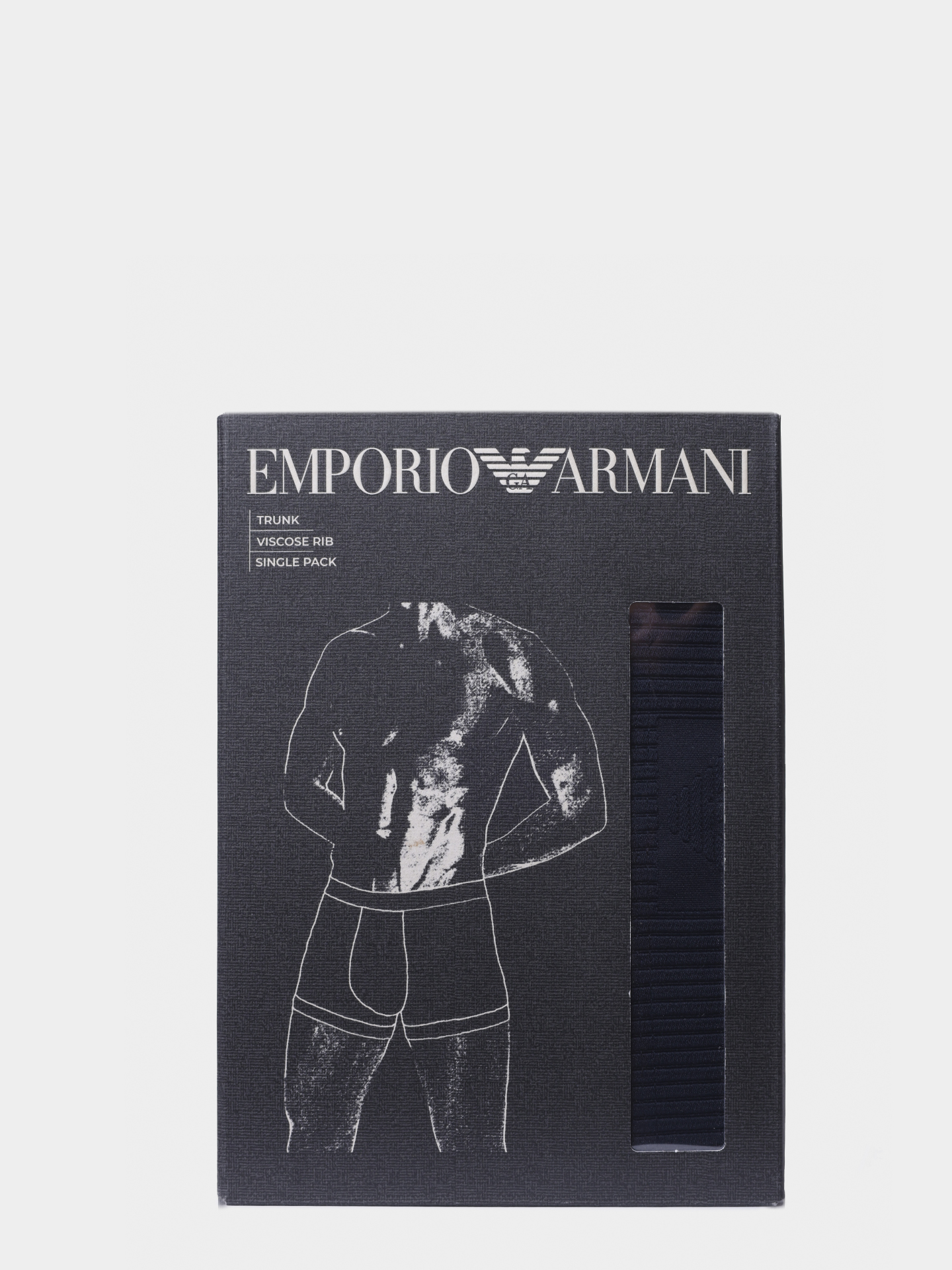 Трусы Emporio Armani EM000231 AF18892 FB064 синие мужские с логотипом на поясе — купить в интернет-магазине Verdistore