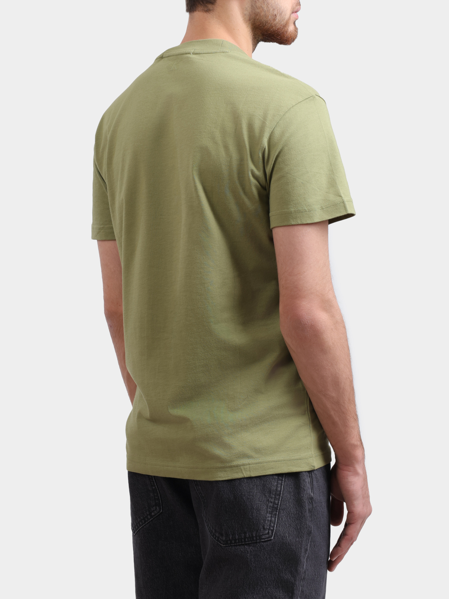 Футболка Calvin Klein Jeans J30J324668 зеленая мужская — купить в интернет-магазине Verdistore