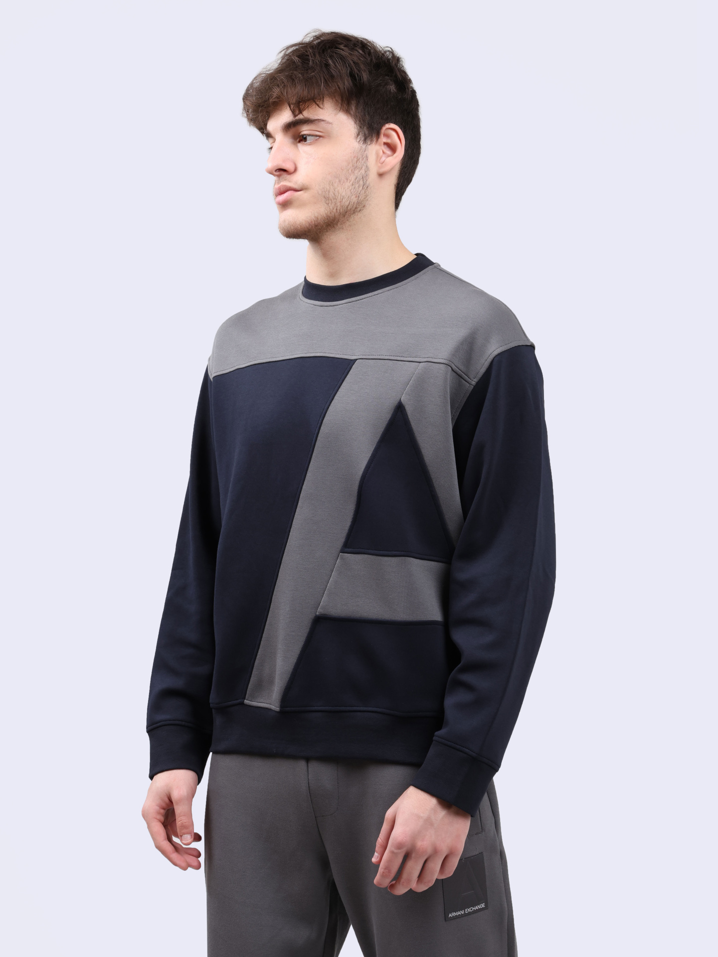 Свитшот Armani Exchange 6DZMJA ZJNKZ 1510 комбинированный мужской — купить в интернет-магазине Verdistore