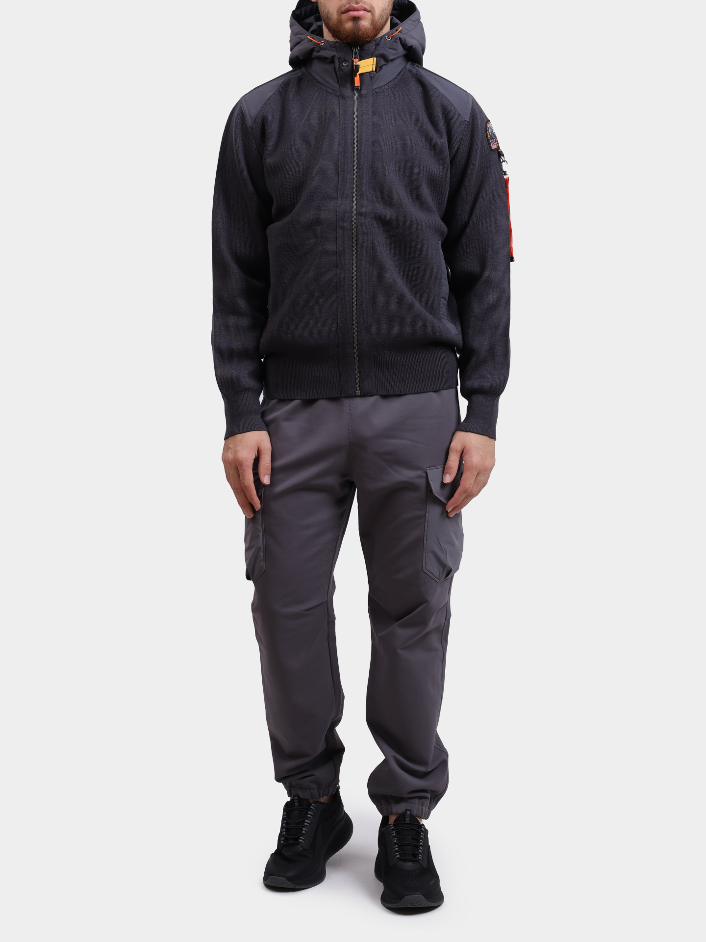 Толстовка Parajumpers RK06 NEW DOMINIC 736 темно-серая мужская — купить в интернет-магазине Verdistore