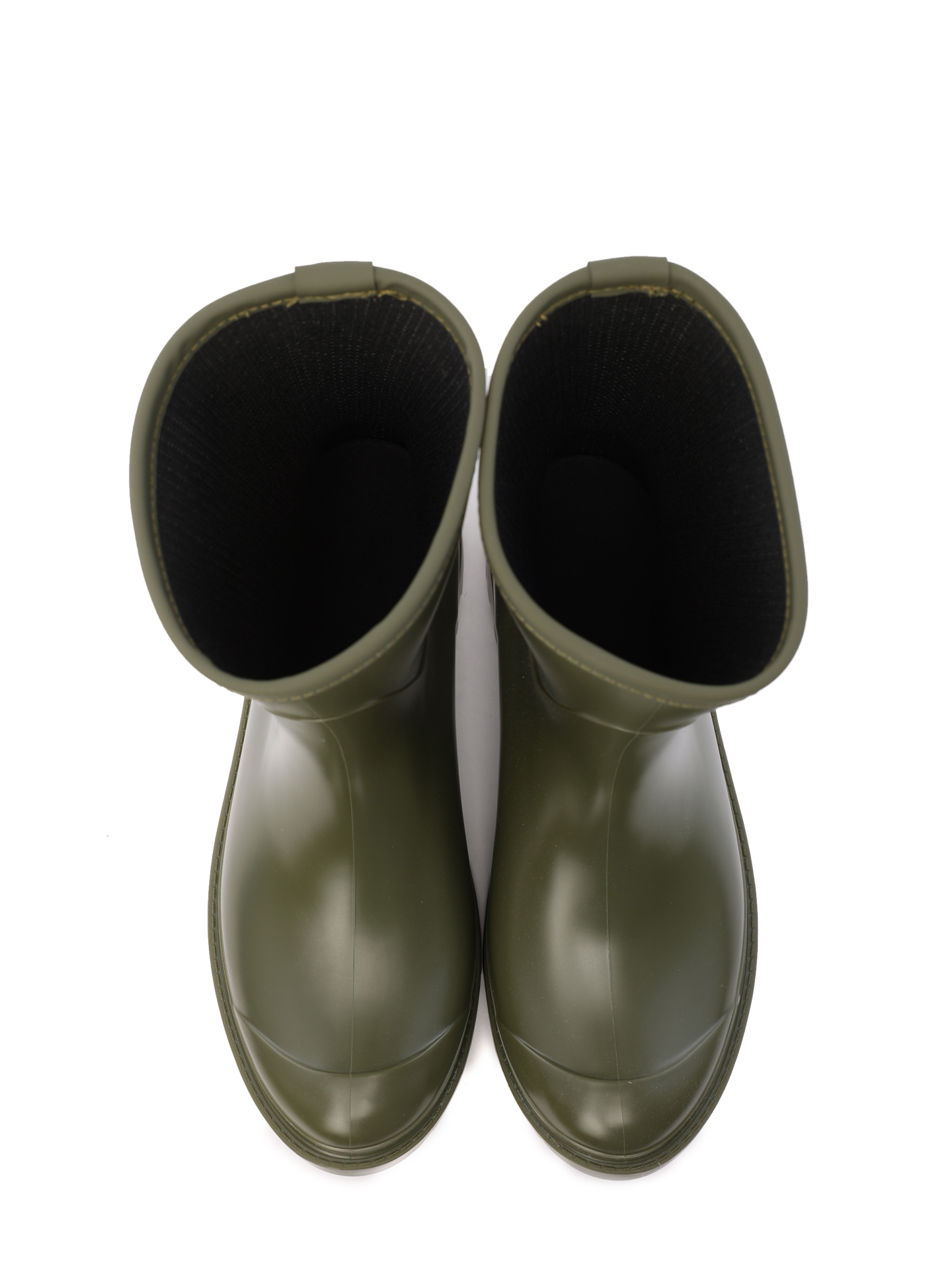 Резиновые полусапоги Hugo темно-зеленые женские с логотипом — купить в интернет-магазине Verdistore