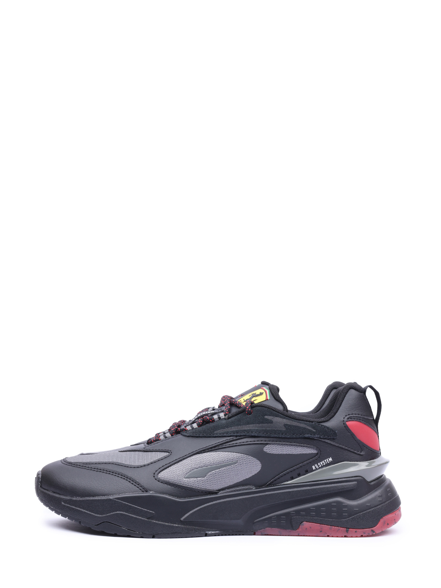 Кроссовки Puma x Ferrari черные с кожаными вставками — купить в интернет-магазине Verdistore