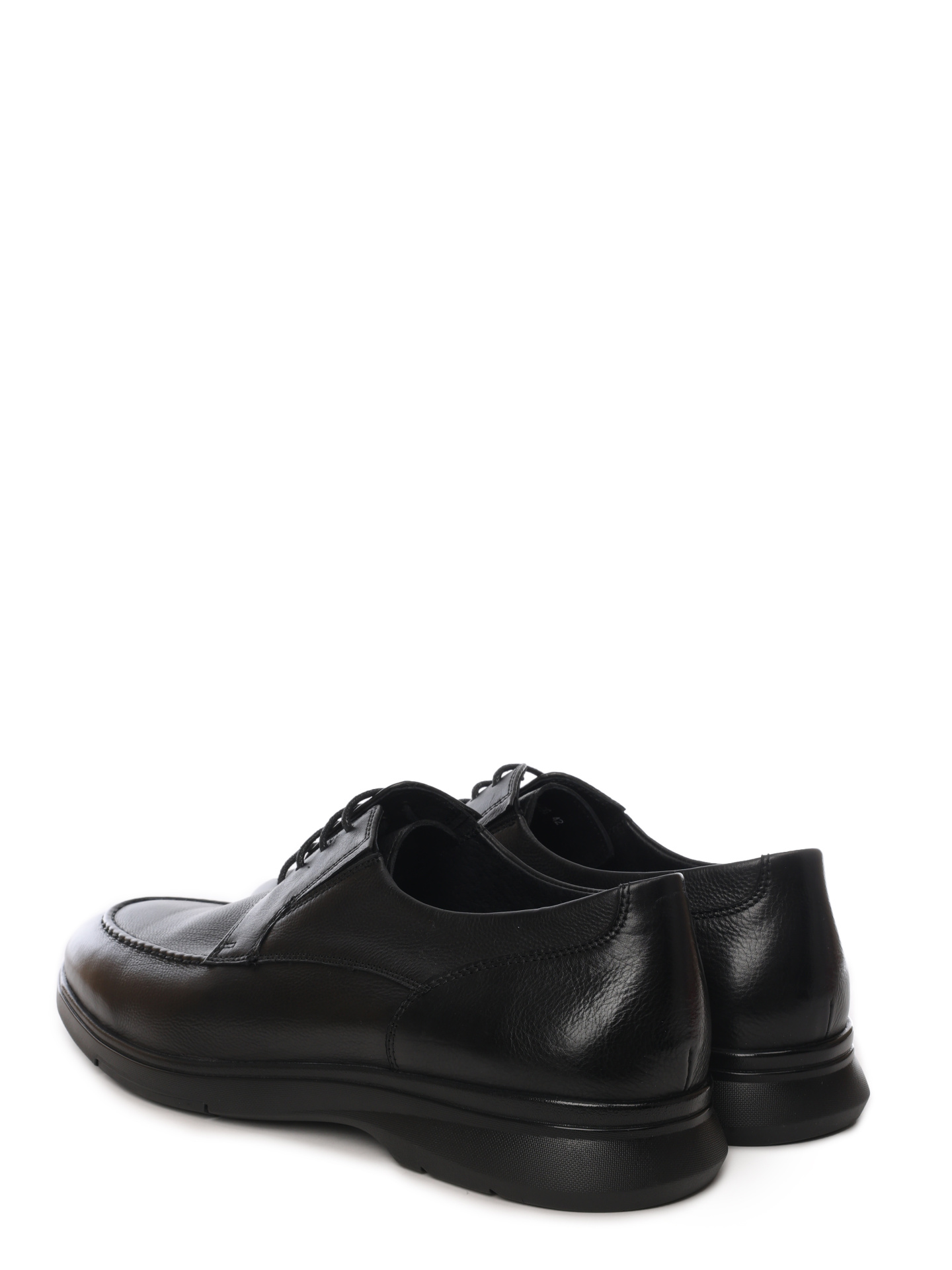 Дерби из черной мелкозернистой кожи — купить в интернет-магазине Verdistore