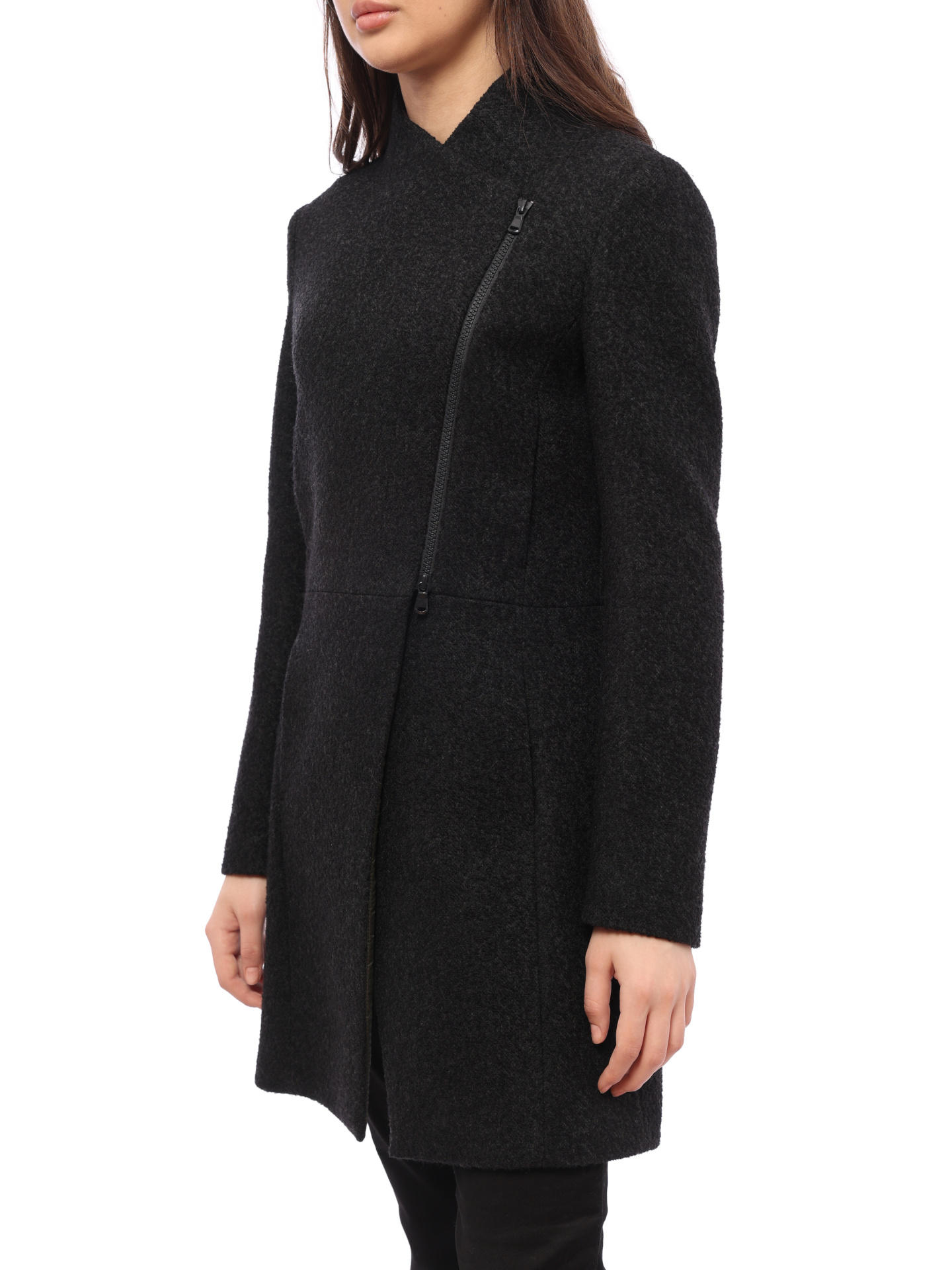 Пальто Brunello Cucinelli MA5704668 черное женское шерстяное — купить в интернет-магазине Verdistore