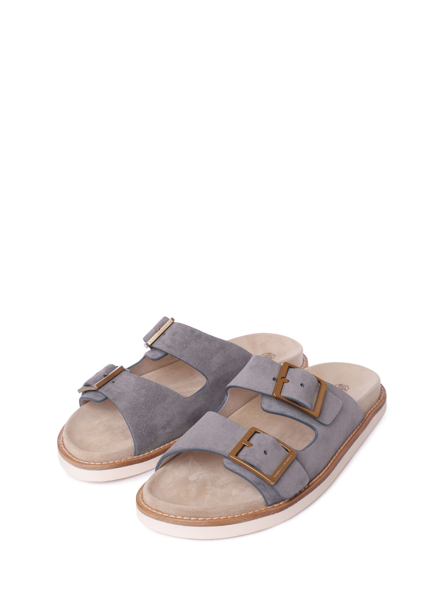 Шлепанцы Brunello Cucinelli MZUSILY235 CAY30 замшевые мужские — купить в интернет-магазине Verdistore