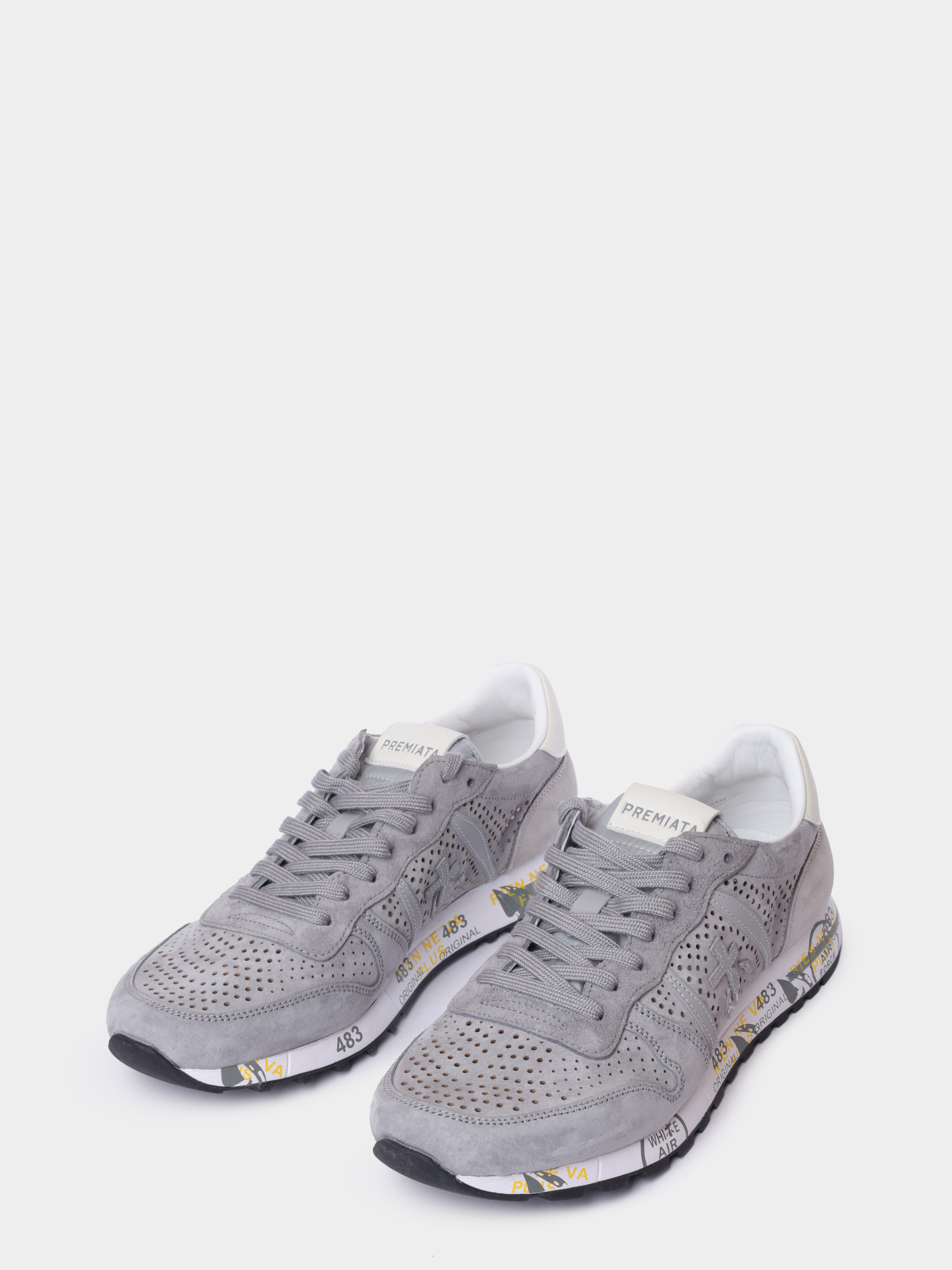 Кроссовки Premiata Sport ERIC VAR 8231 серые мужские комбинированные с перфорацией — купить в интернет-магазине Verdistore