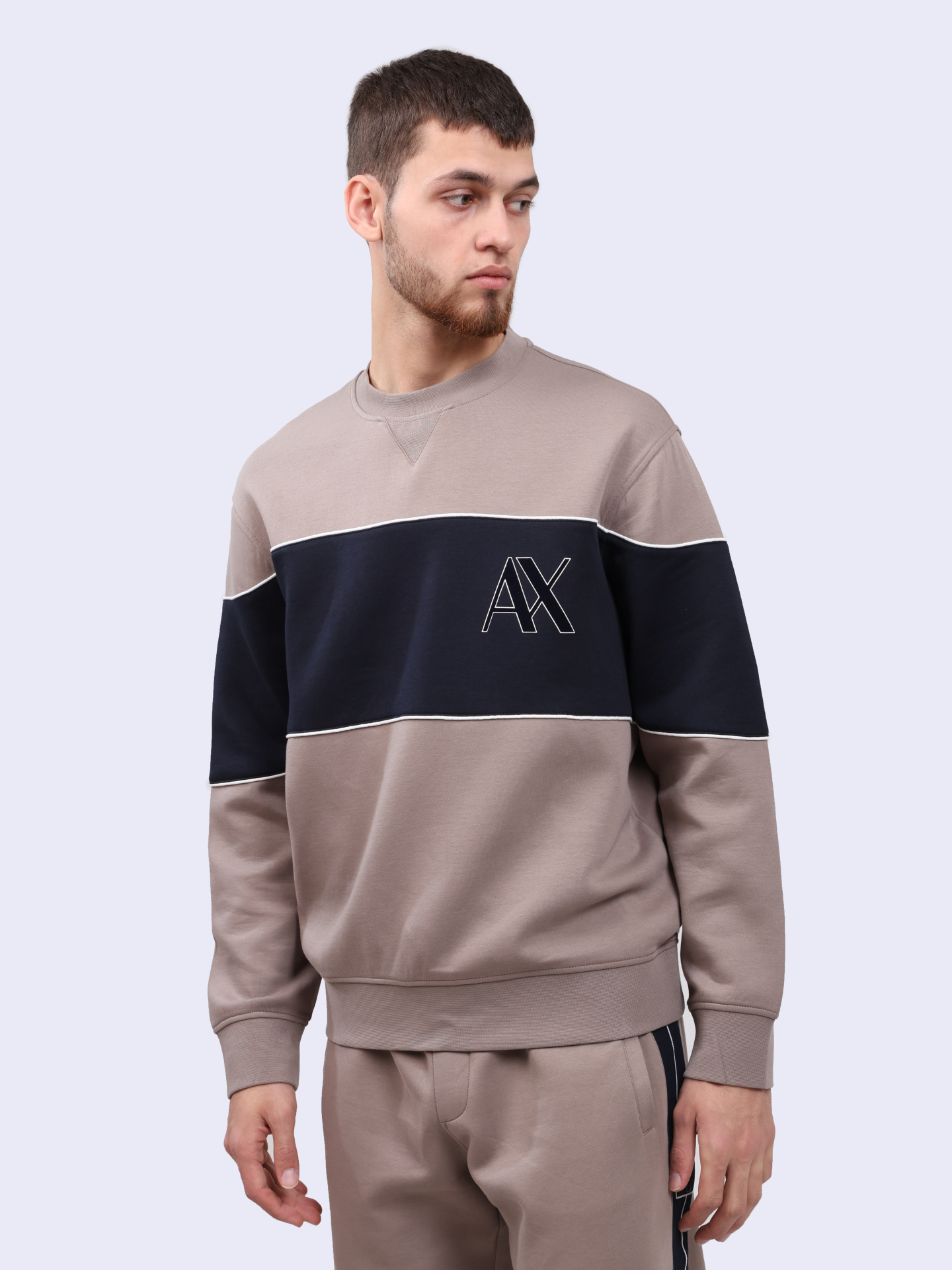 Свитшот Armani Exchange 6DZMJM ZJZGZ 17AC контрастный мужской — купить в интернет-магазине Verdistore