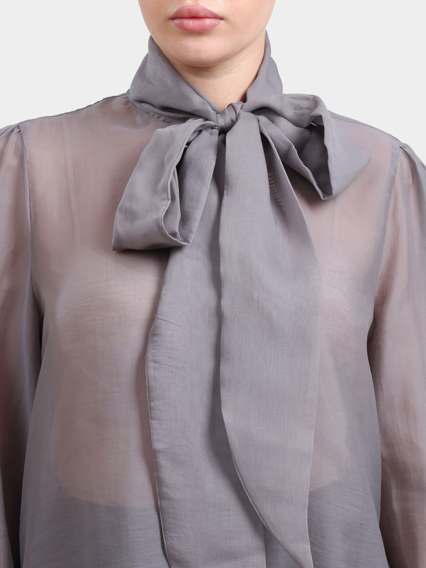 Блуза Hugo 50553205 063 серая женская с бантом — купить в интернет-магазине Verdistore