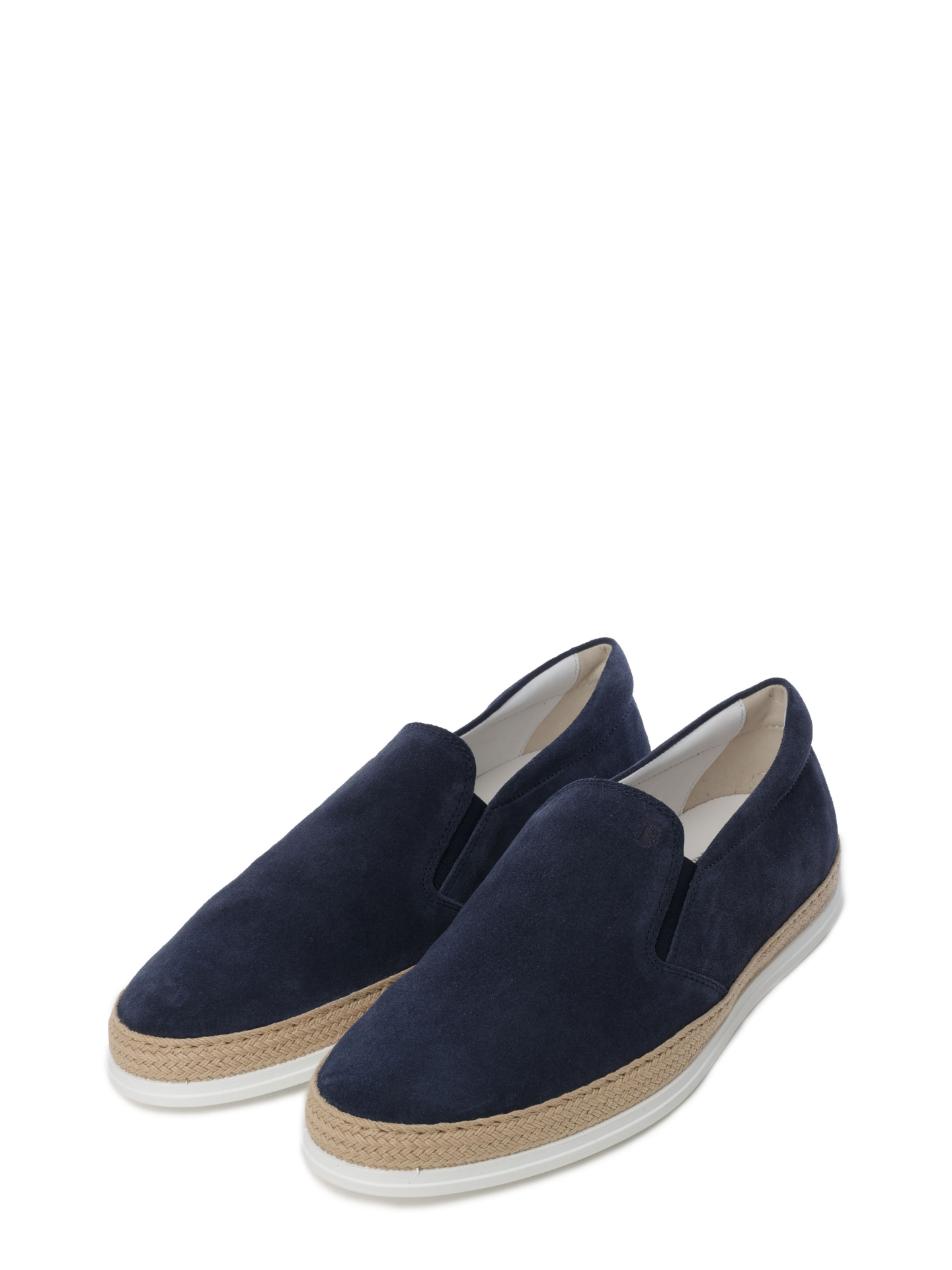 Слипоны темно-синие замшевые на комбинированной подошве — купить в интернет-магазине Verdistore