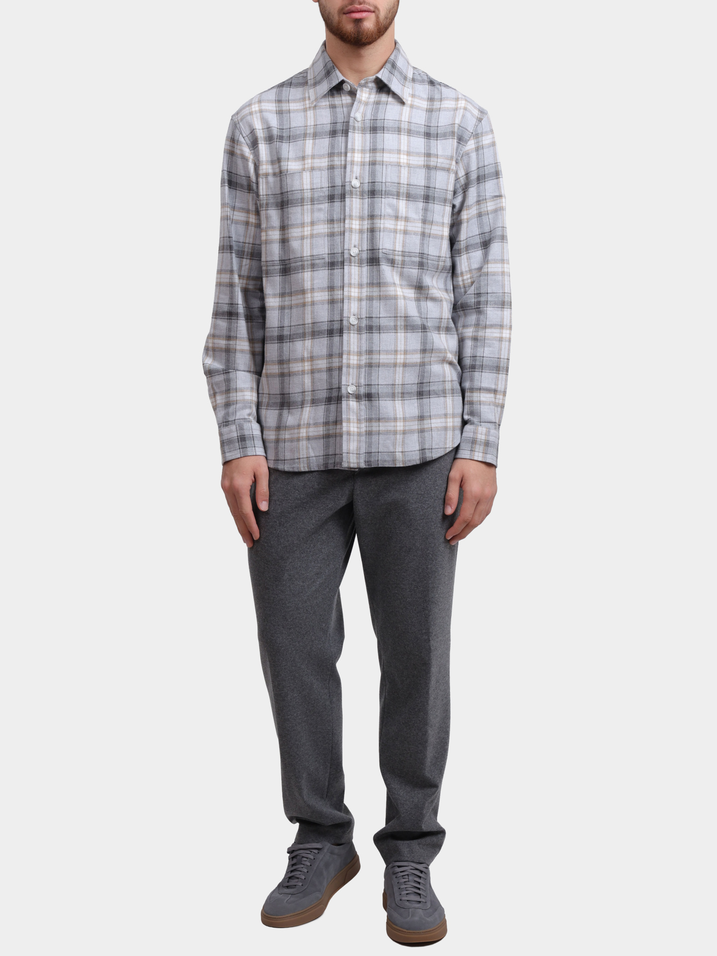 Брюки Boss 50551542 030 серые мужские — купить в интернет-магазине Verdistore