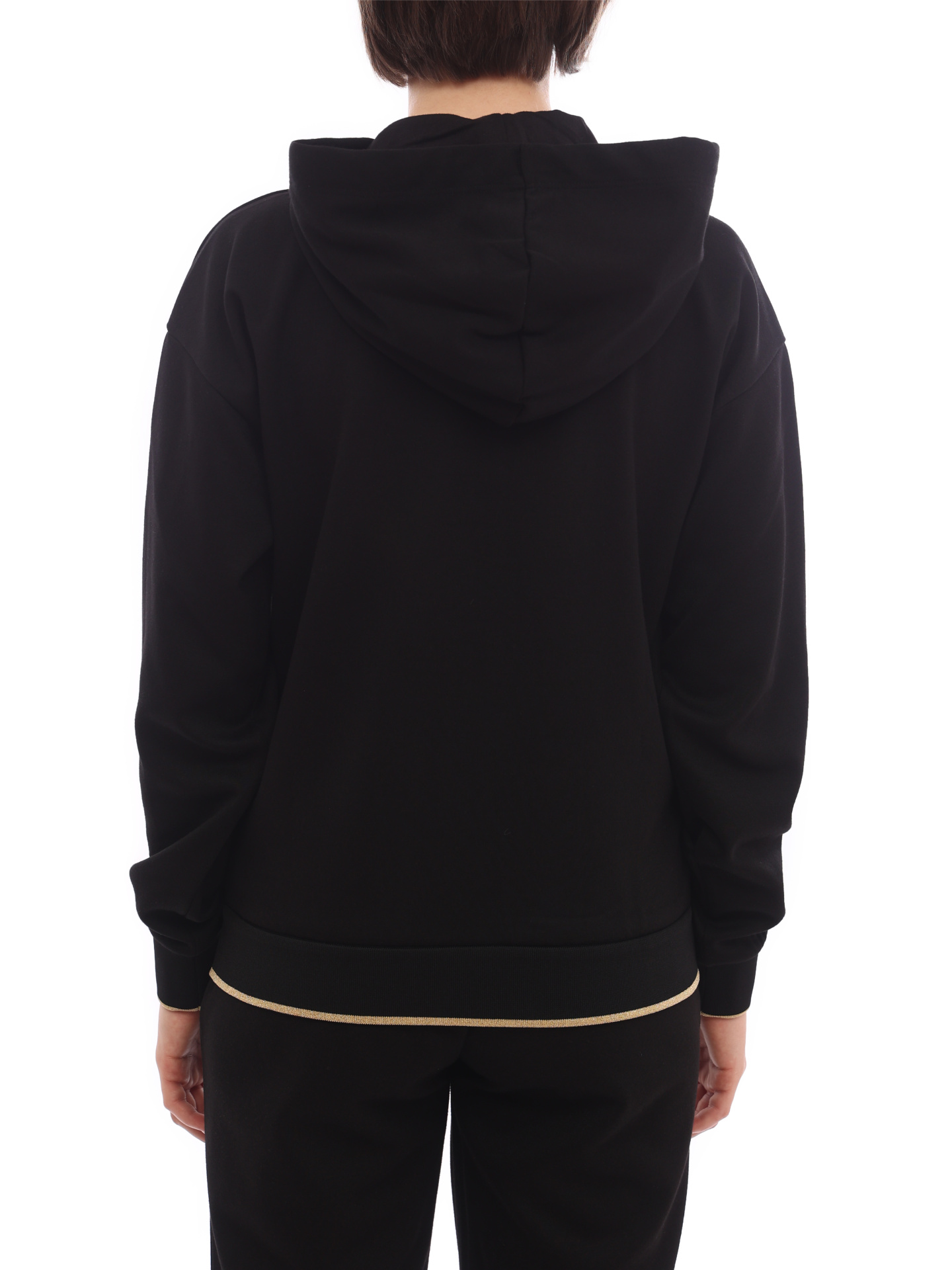 Мастерка Armani Exchange 3LYMGA YJ1GZ 02DX черная женская с золотистой отделкой — купить в интернет-магазине Verdistore