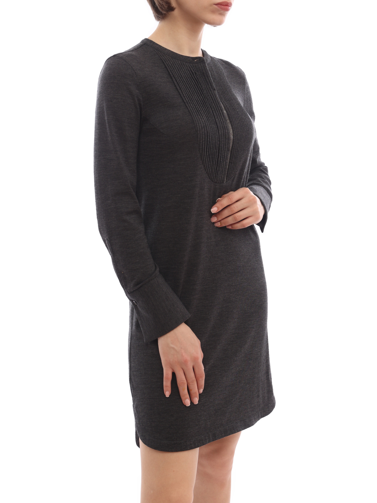 Платье Brunello Cucinelli MR905A59D1 серое женское — купить в интернет-магазине Verdistore