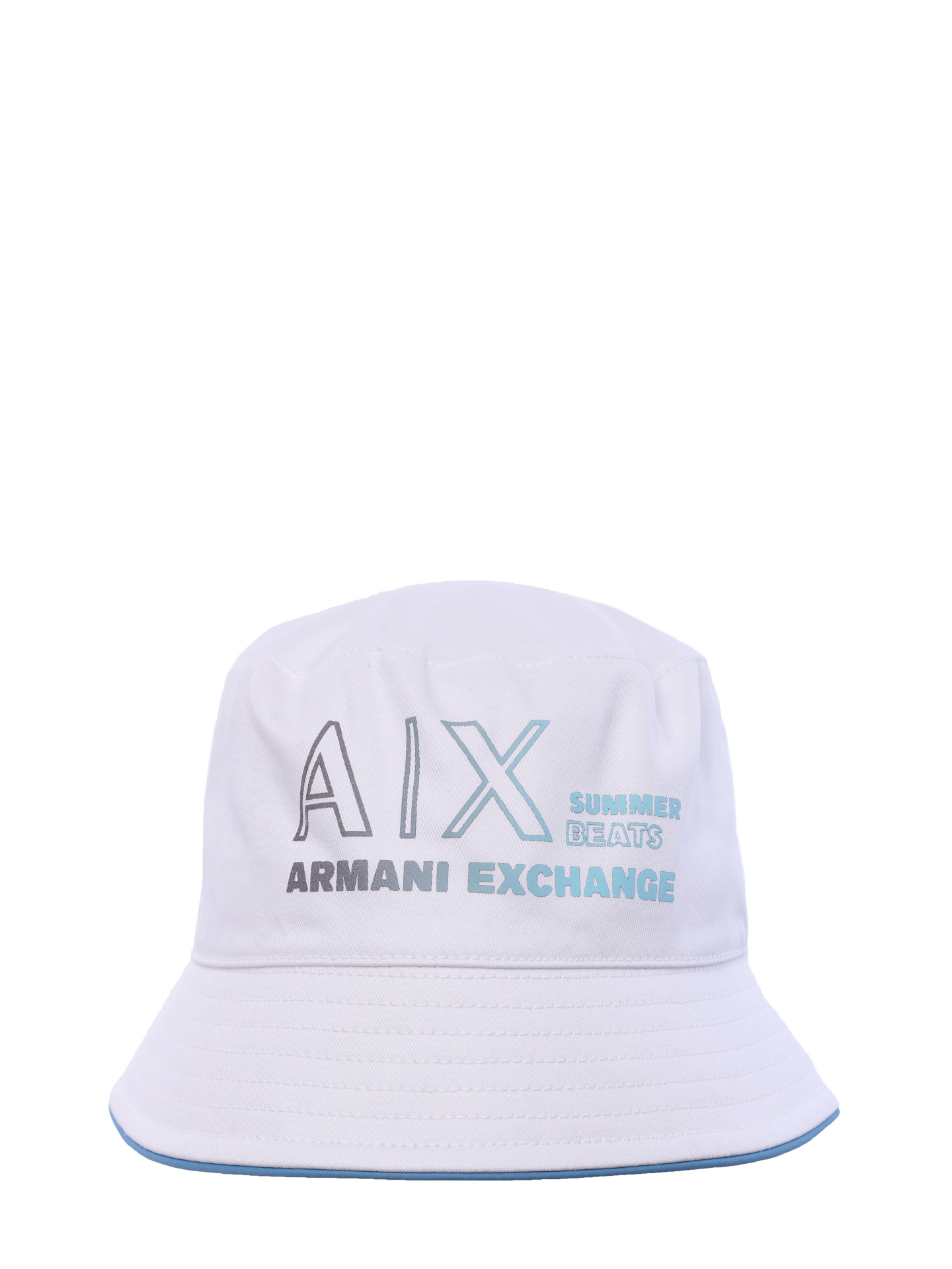 Панама Armani Exchange 954704 3R110 00010 хлопковая белая с логотипом — купить в интернет-магазине Verdistore