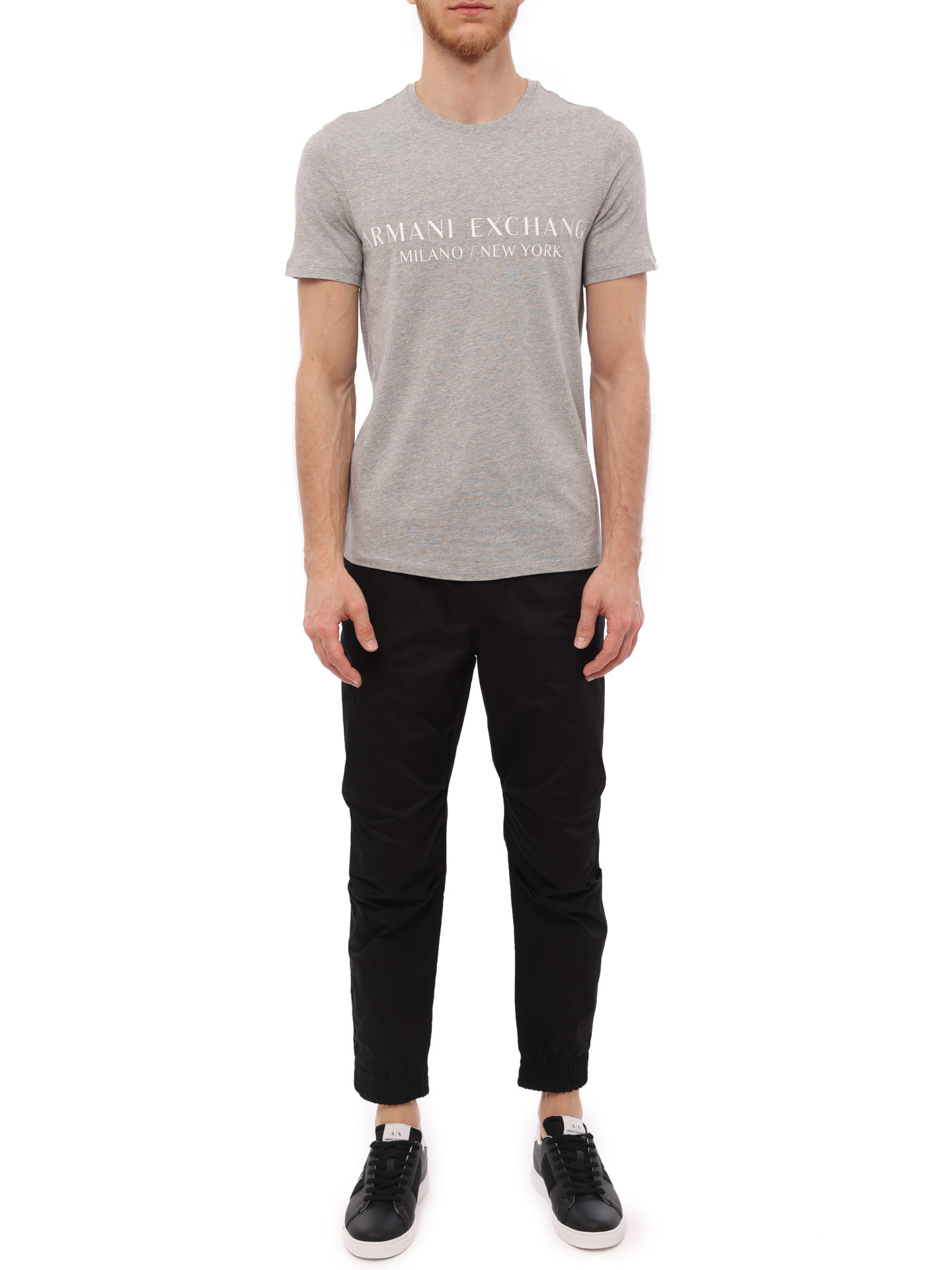 Футболка Armani Exchange 8NZT72 Z8H4Z 3901 серая мужская из хлопка — купить в интернет-магазине Verdistore
