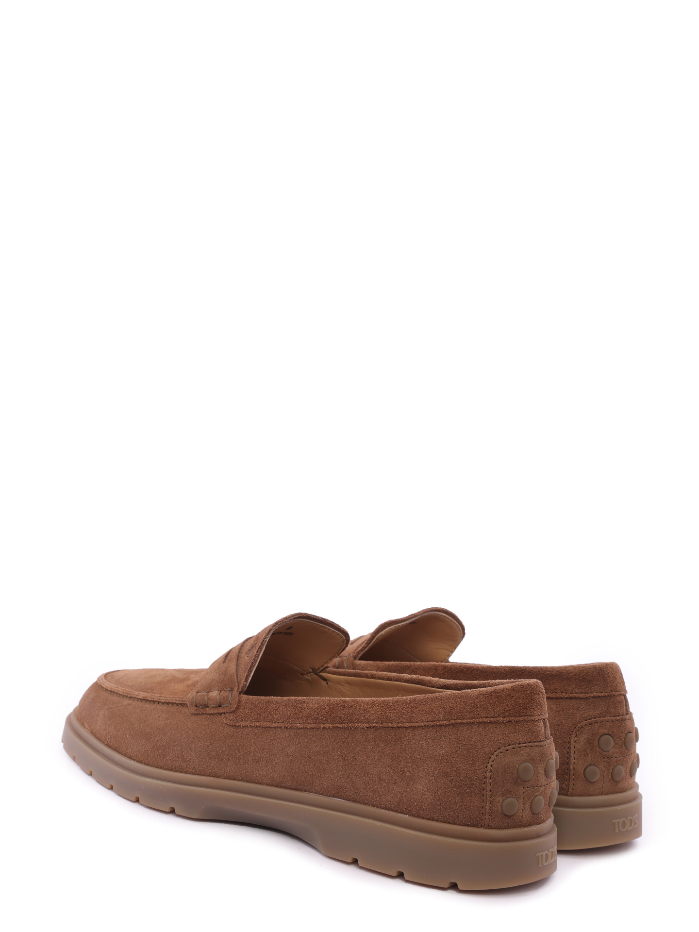 Лоферы коричневые замшевые на резиновой подошве — купить в интернет-магазине Verdistore